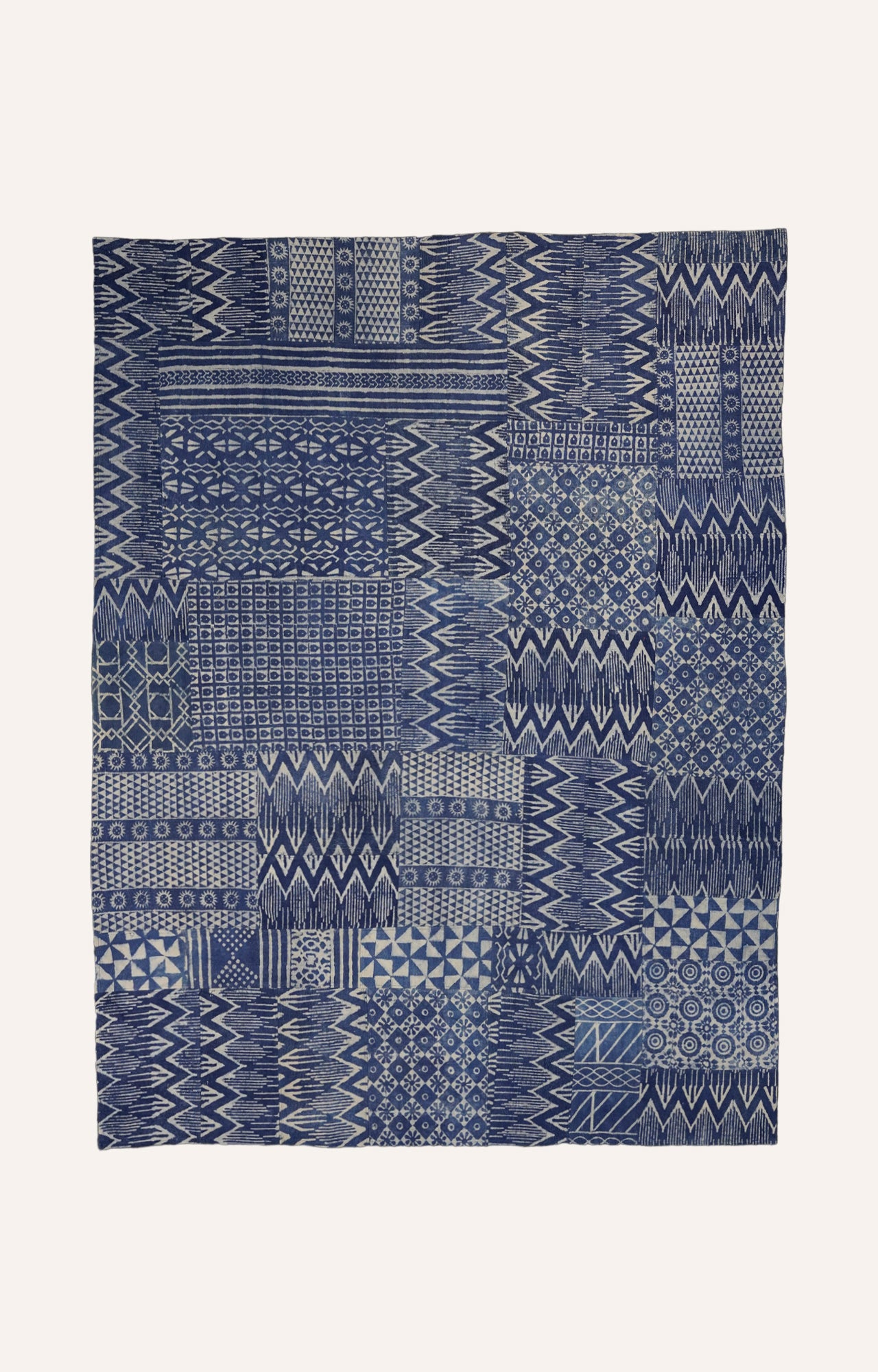 Cotton Rug with Floral Patterns
