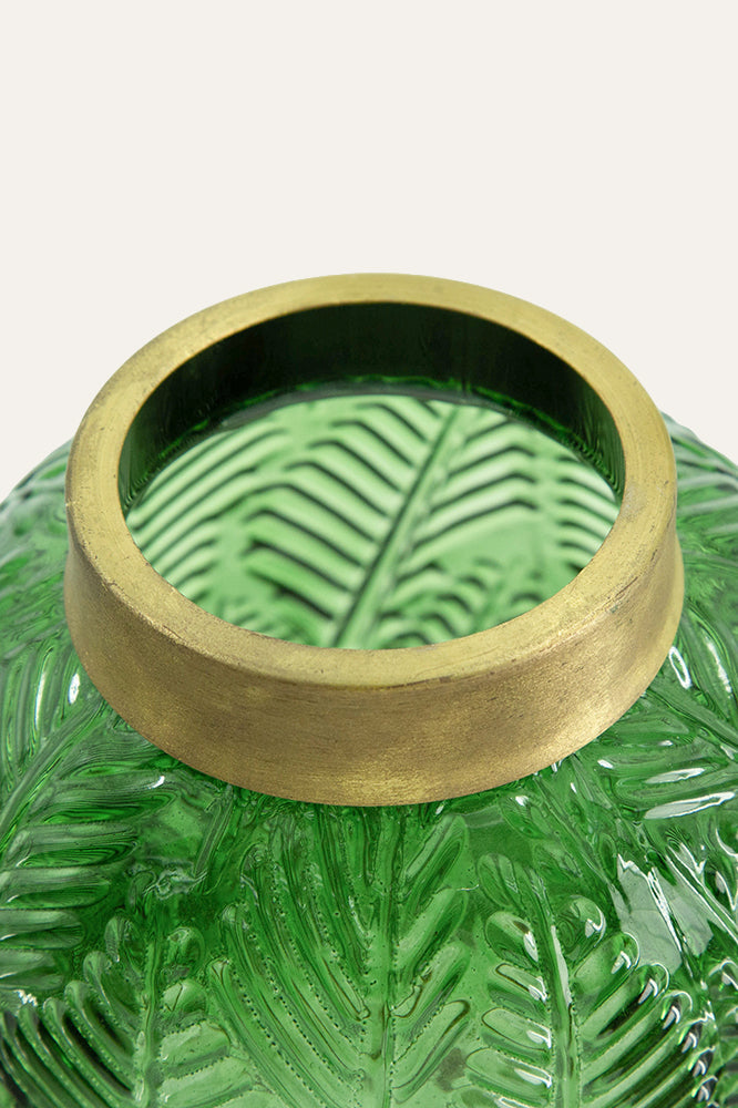 Decorative Green Glass Pot