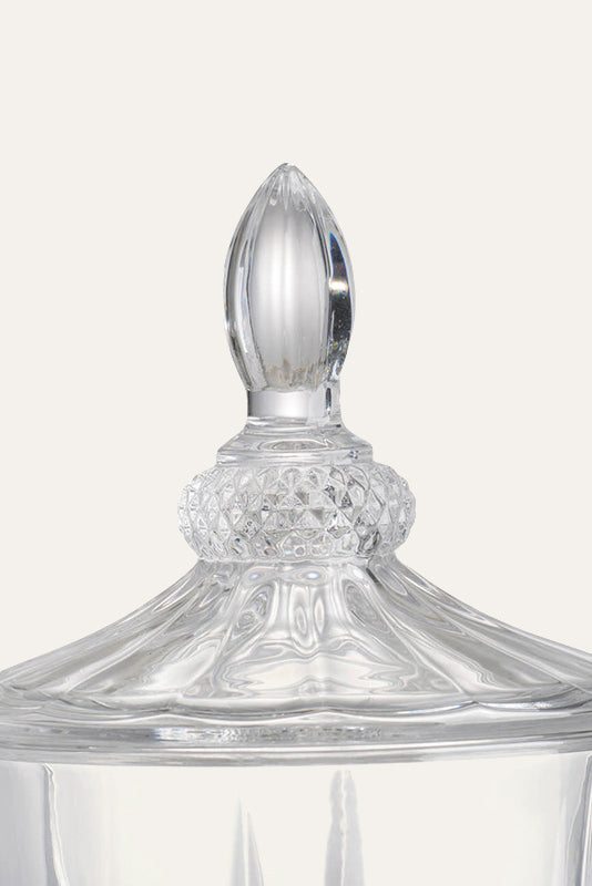 decorative glass jar with lid