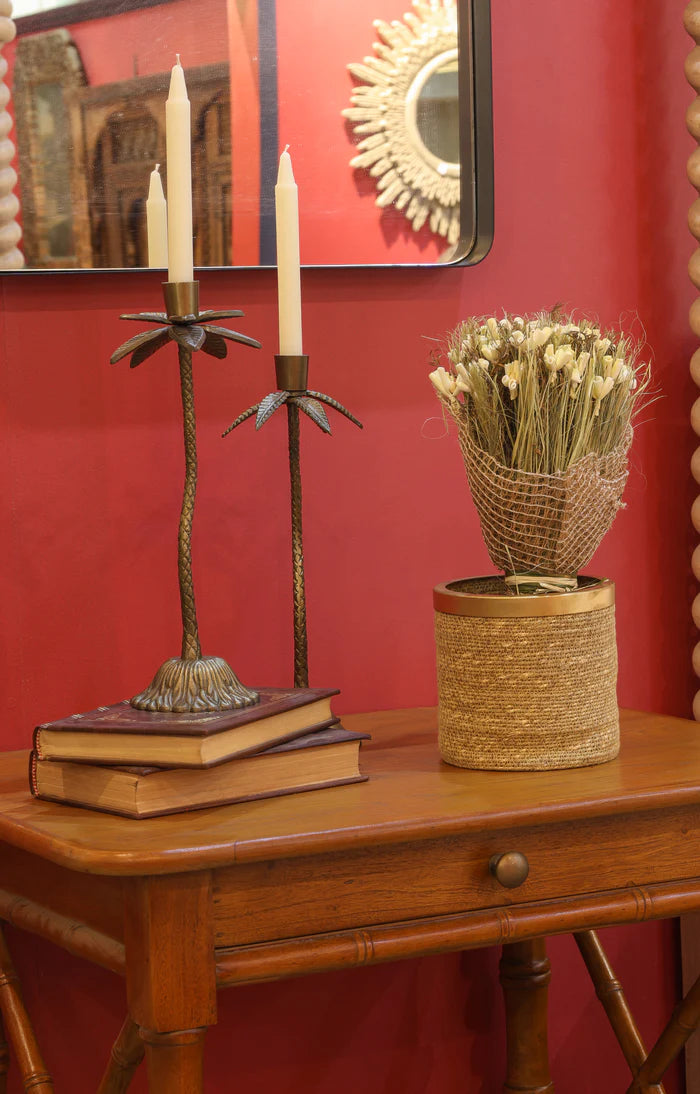 Medium Seagrass Basket with Metal Rim