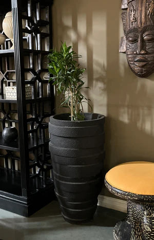 Layered Black Planter - Small