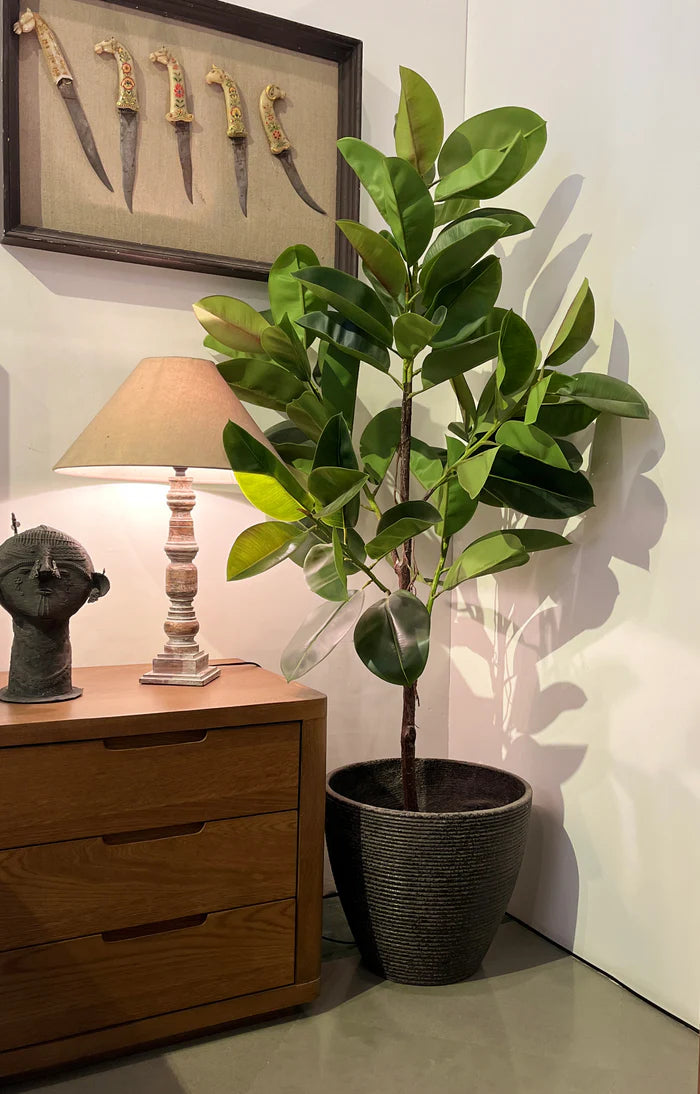 Matte Charcoal Planter – Medium