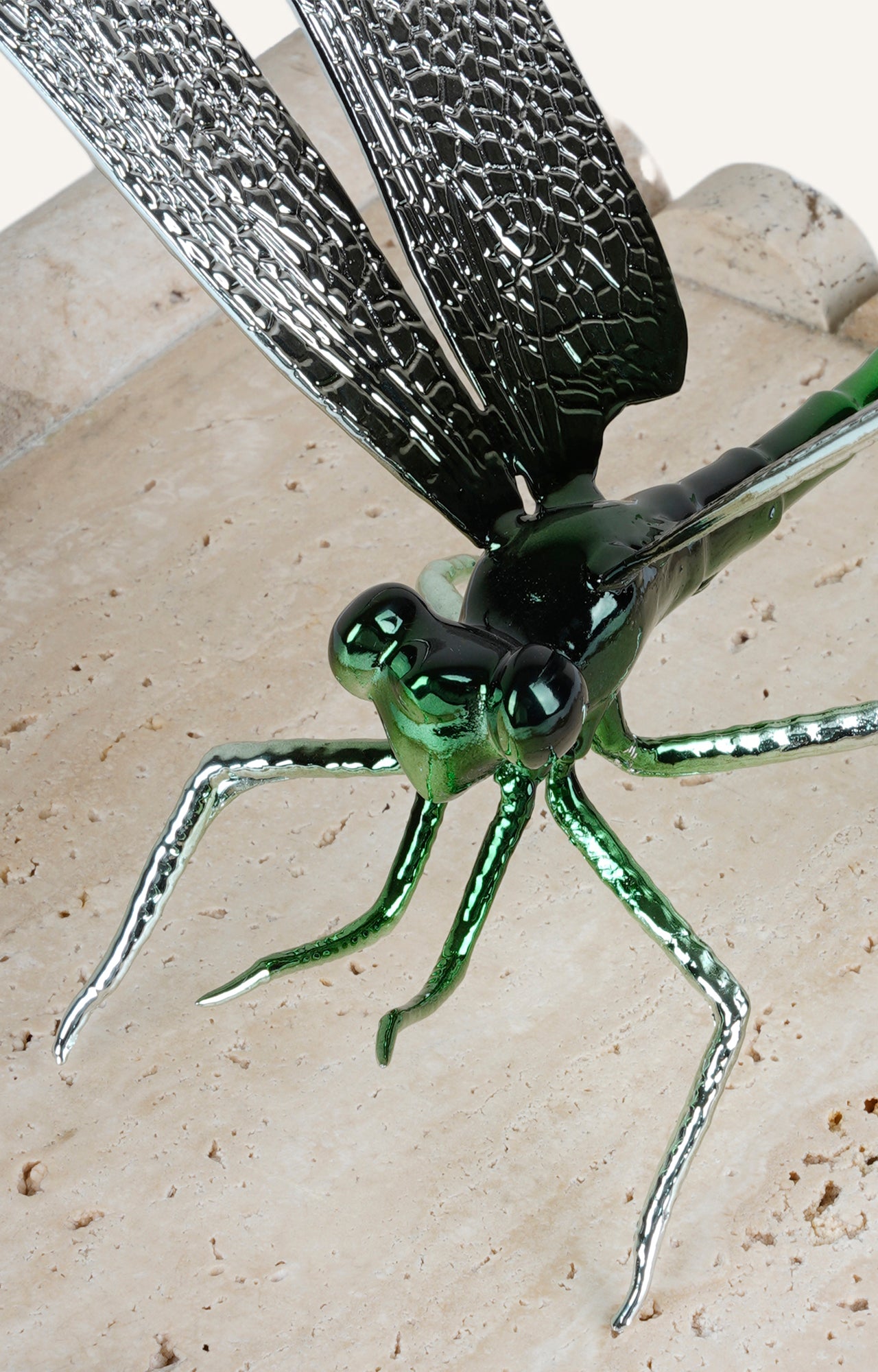 Dragonfly Travertine Tray decor