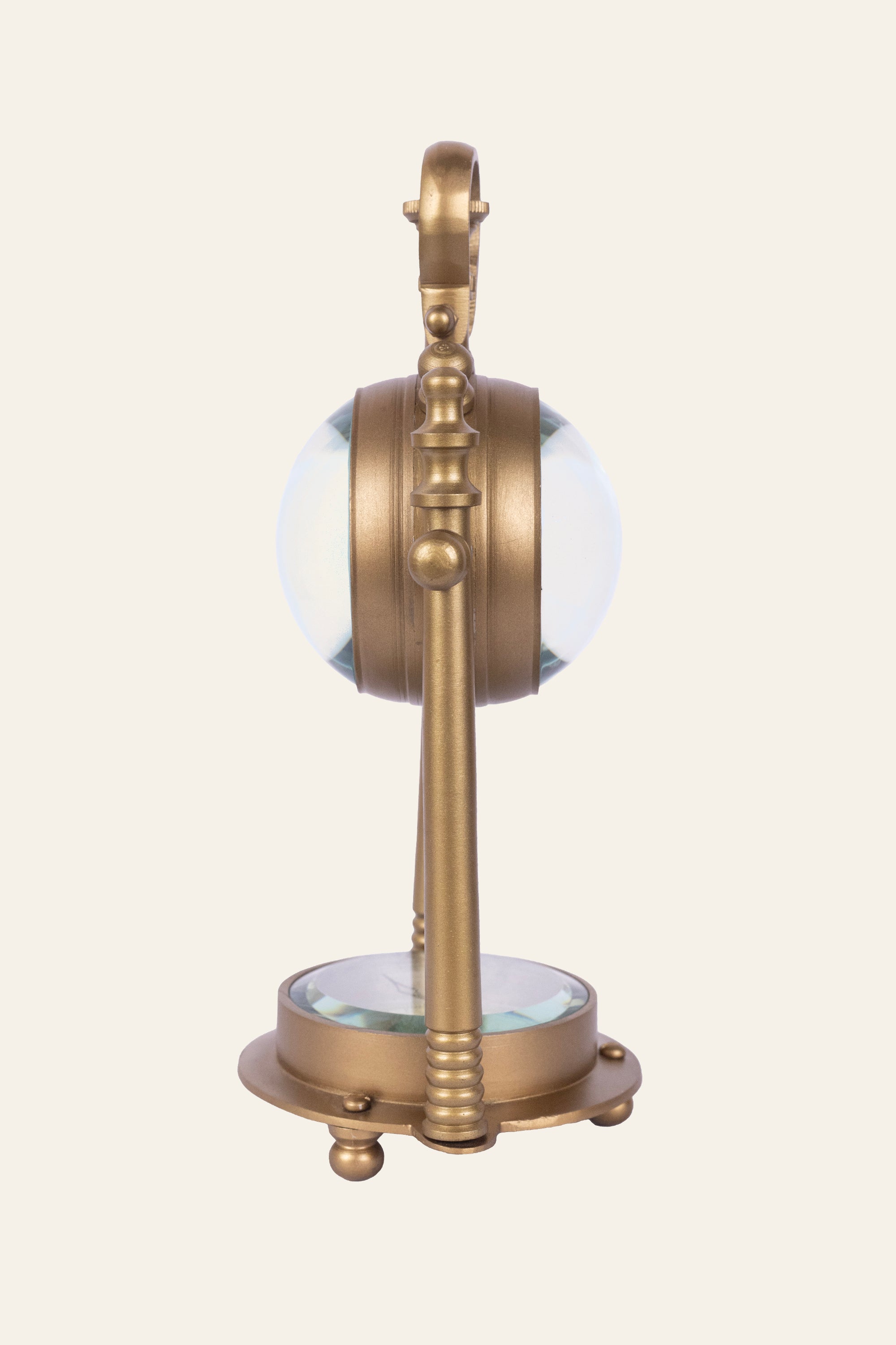 Compass Analog Desk Clock for Maritime Table Styling