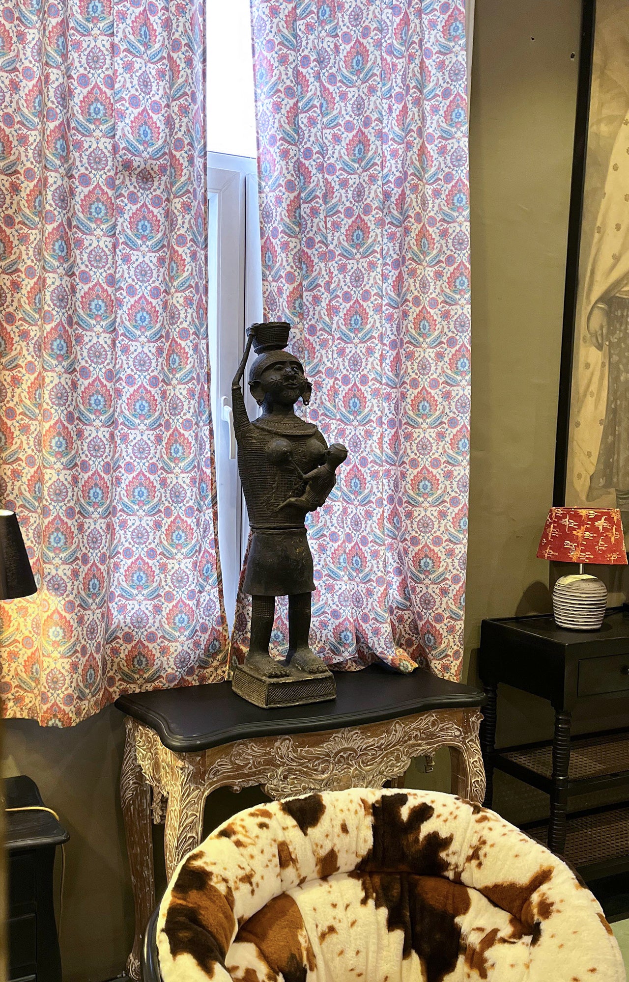 Mother and Child Brass Sculpture