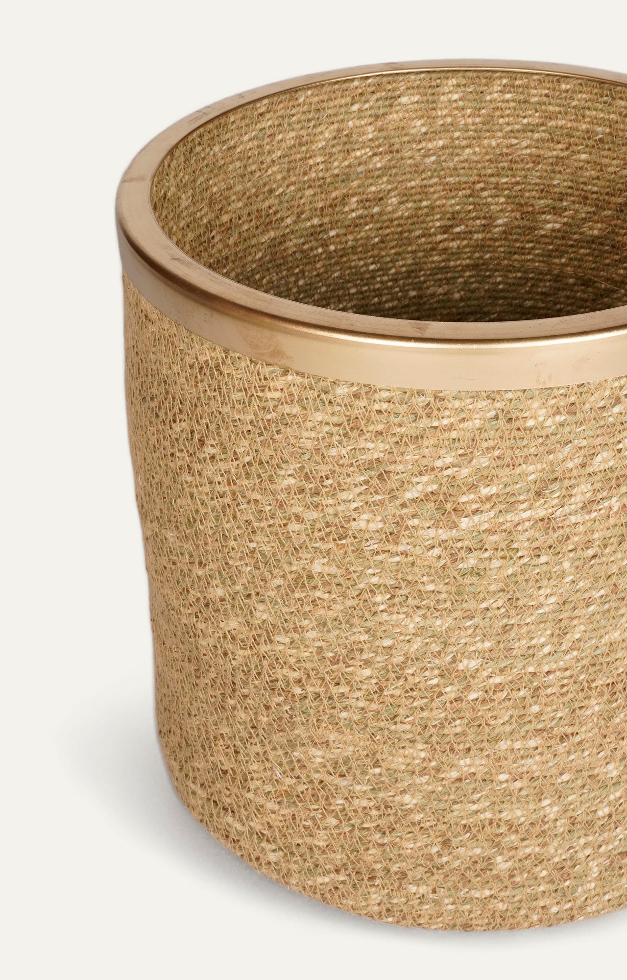 Medium Seagrass Basket with Metal Rim