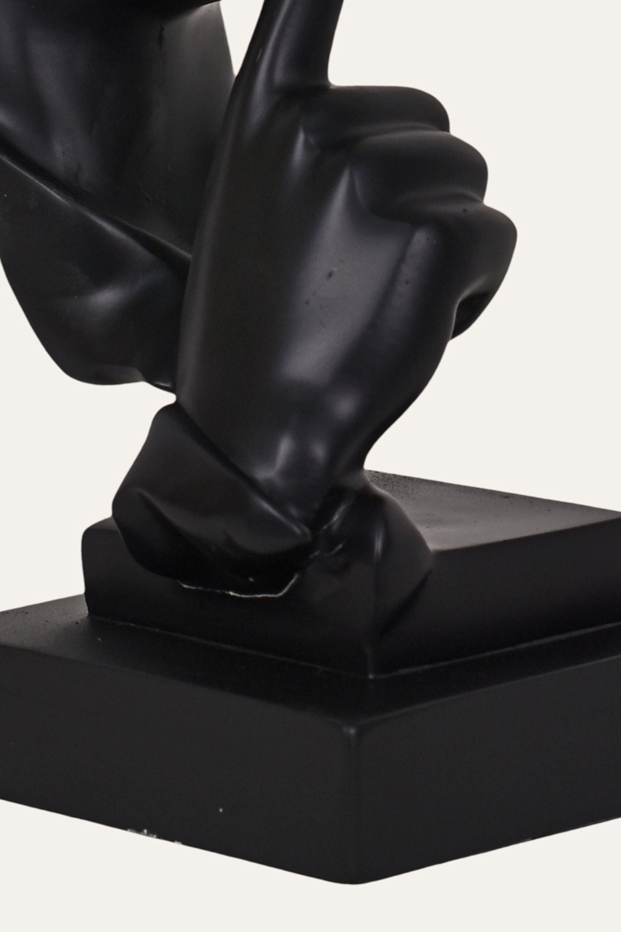 Black Abstract Face Sculpture