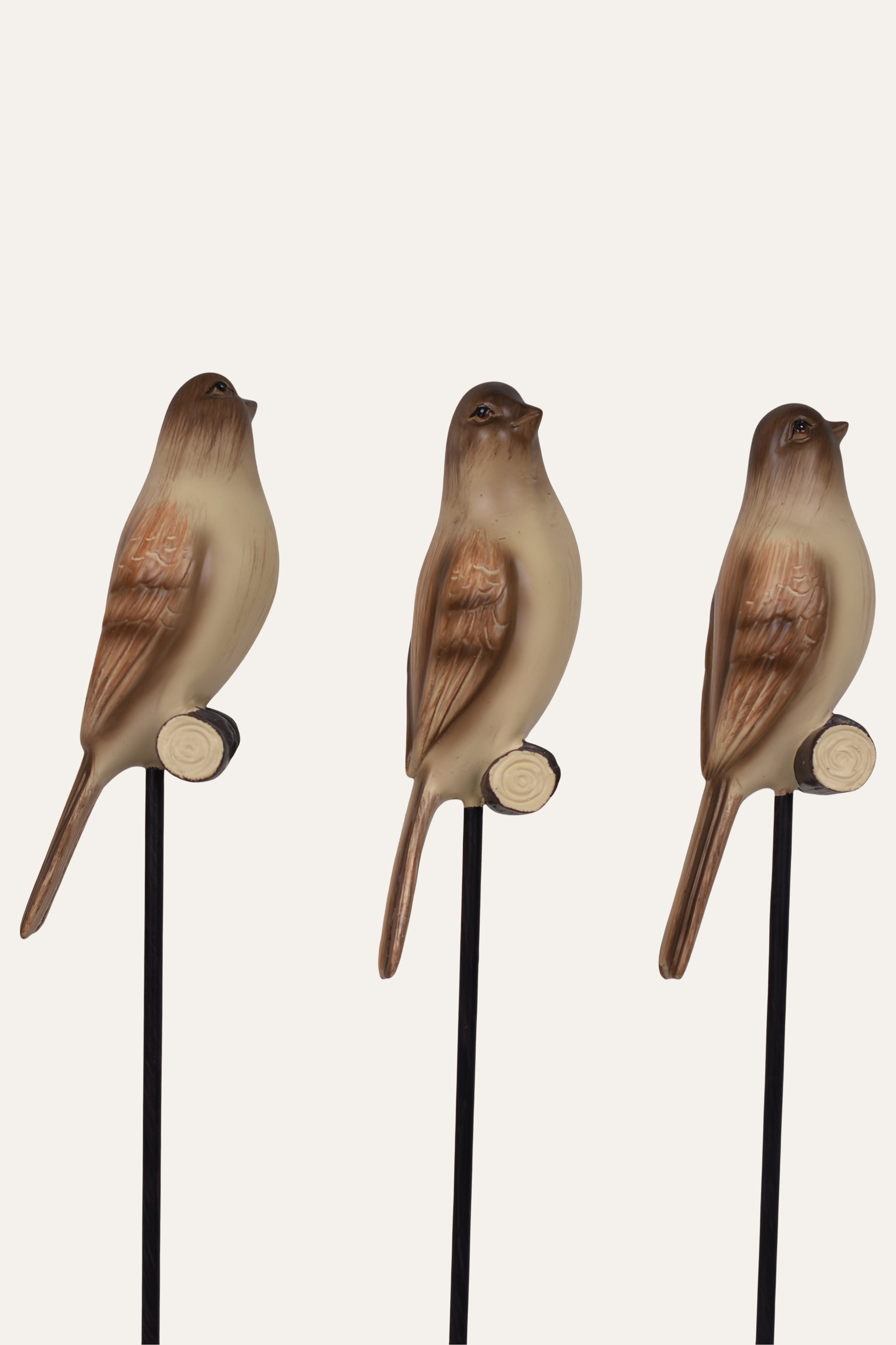 Bird on Stand Figurine Set