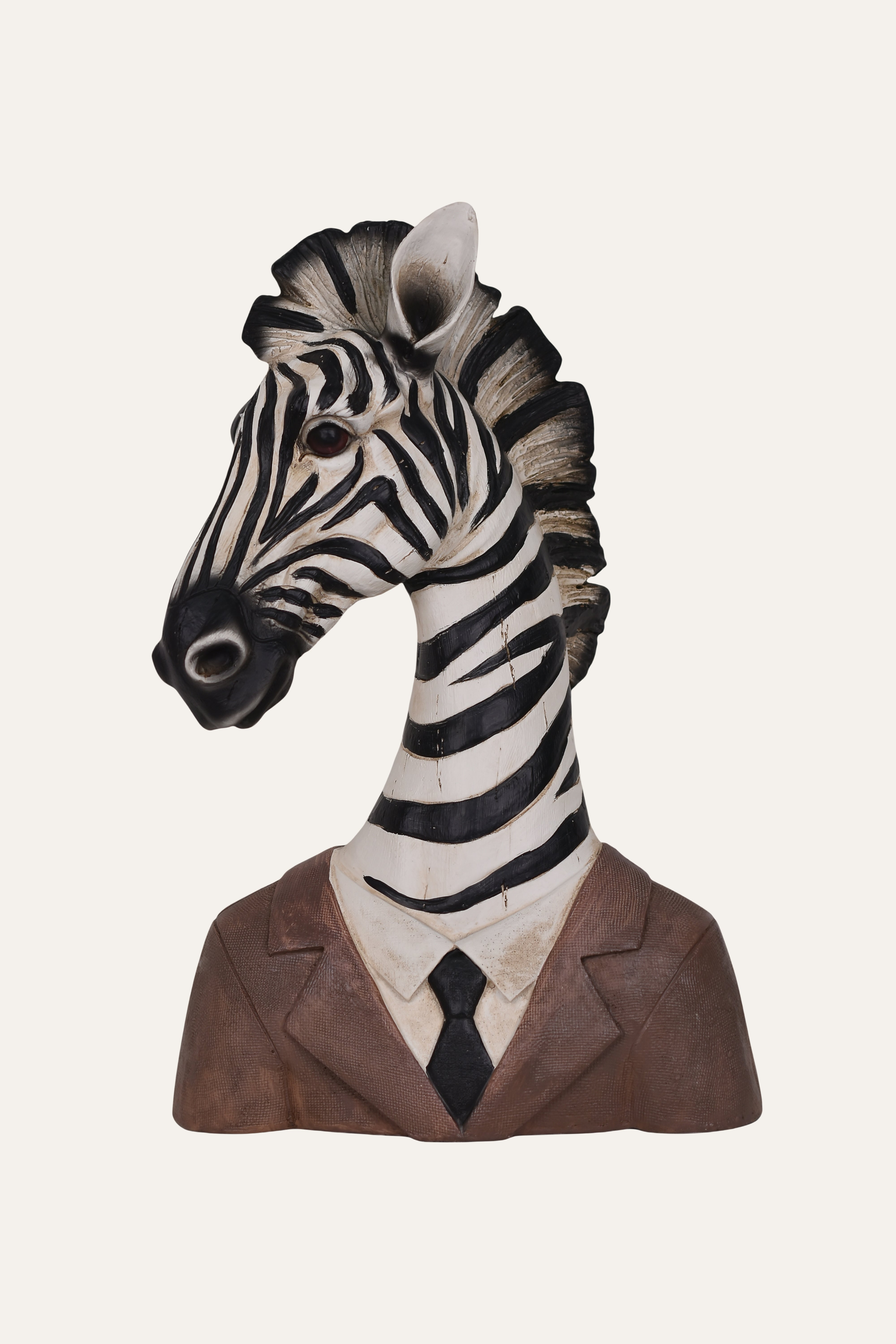 Zebra Bust Sculpture