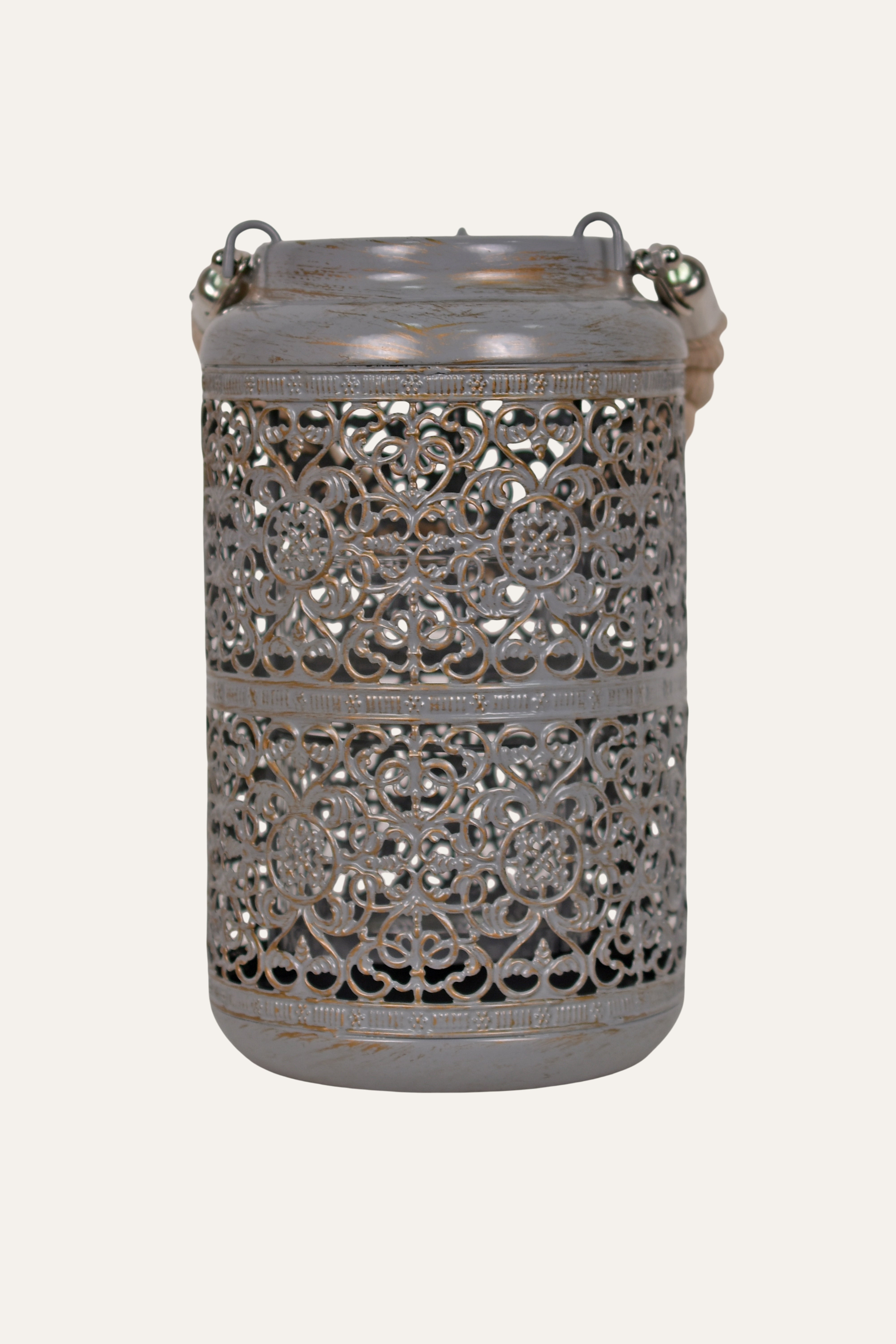 Vintage Iron & Glass Lantern