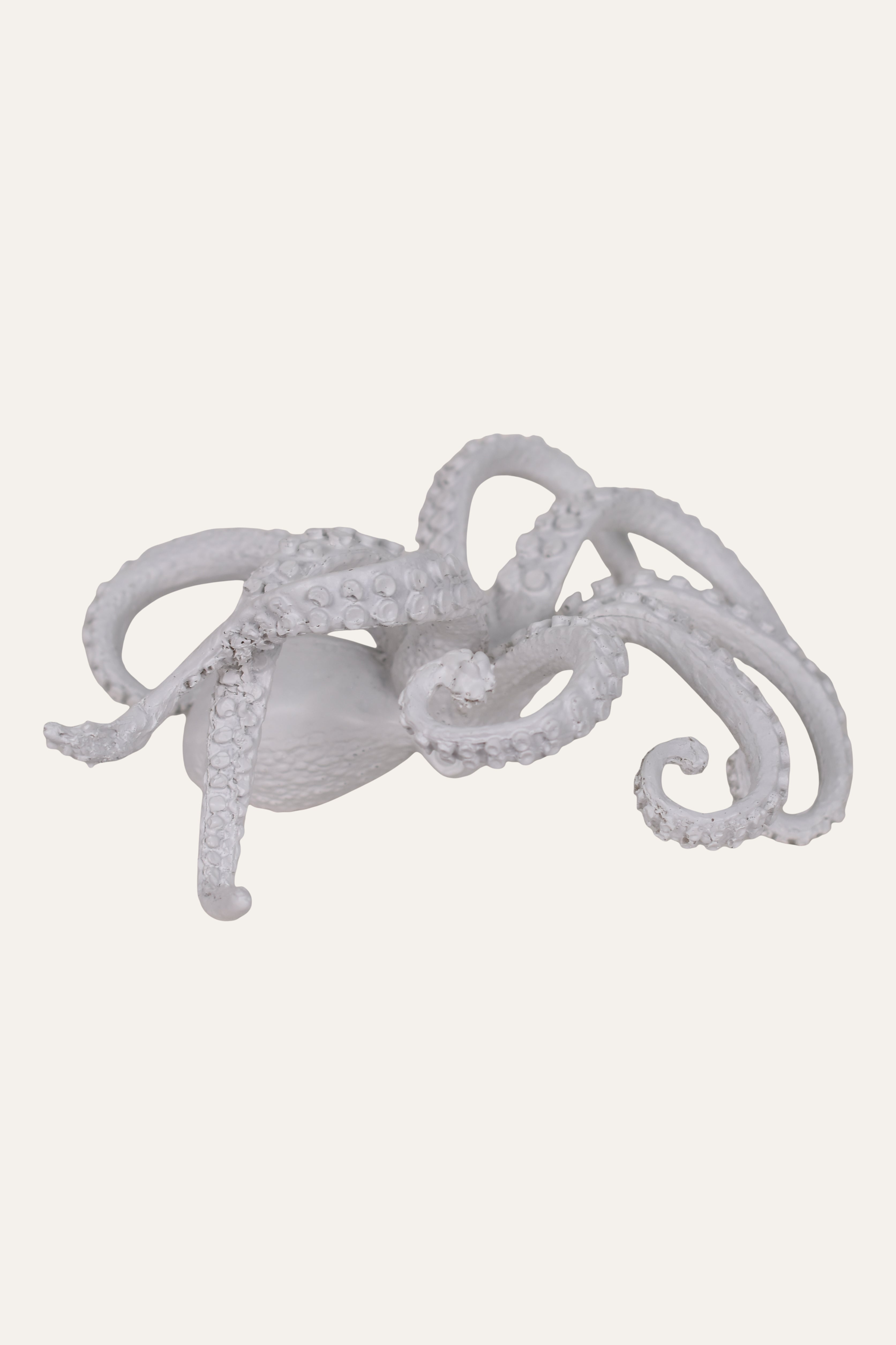Decorative White Resin Octopus Sculpture