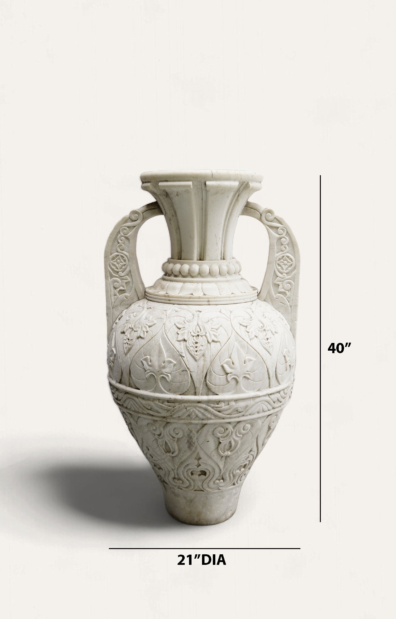 A Timeless Flourish: The Elegant Floral Ring Marble Planter_size