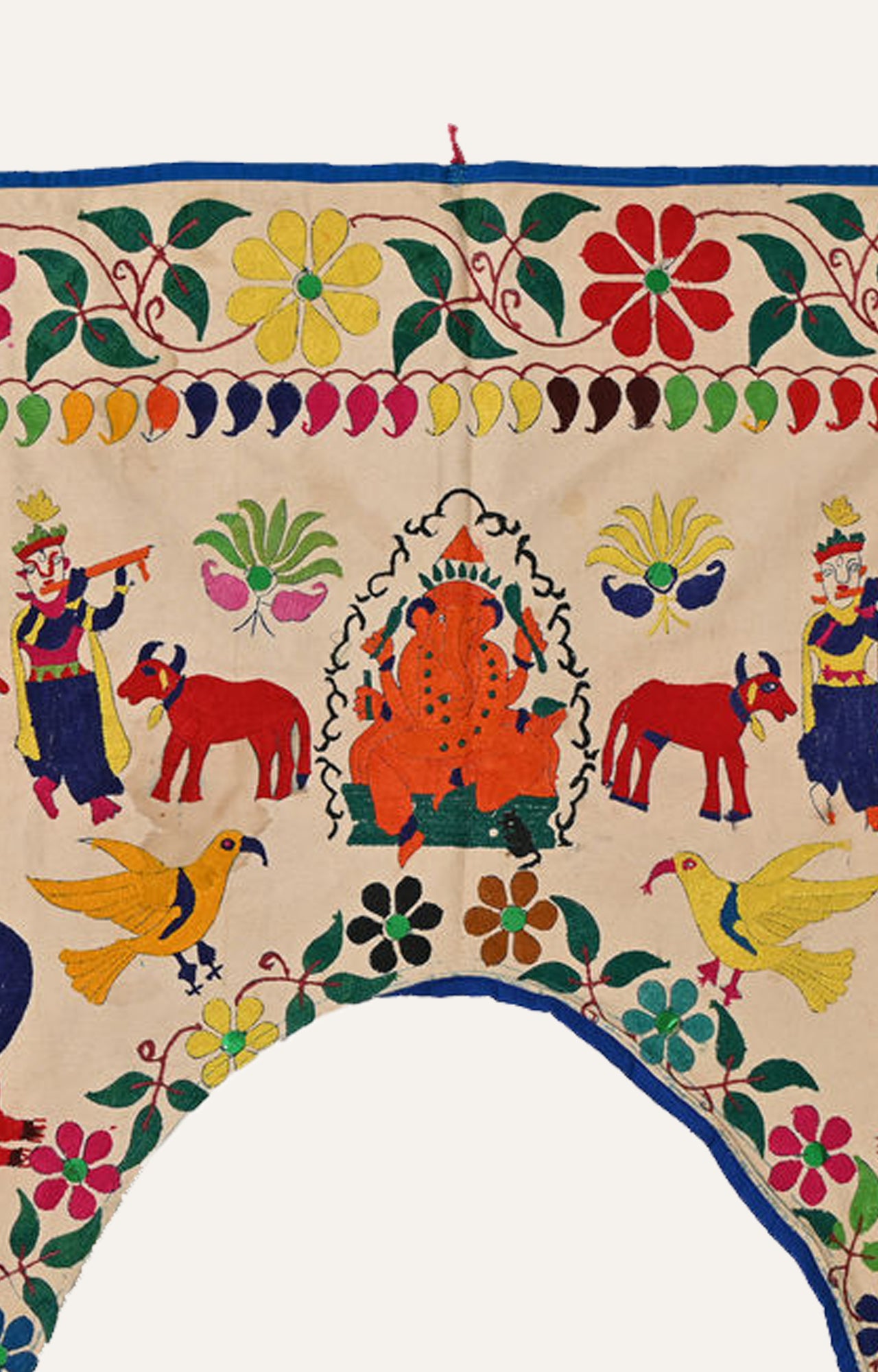 Intricate Embroidered Toran for Living Room Decor