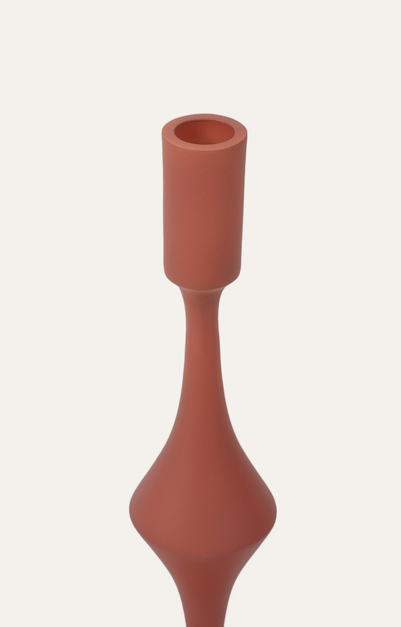 Antique Northwood Coral Red Candlestand_3