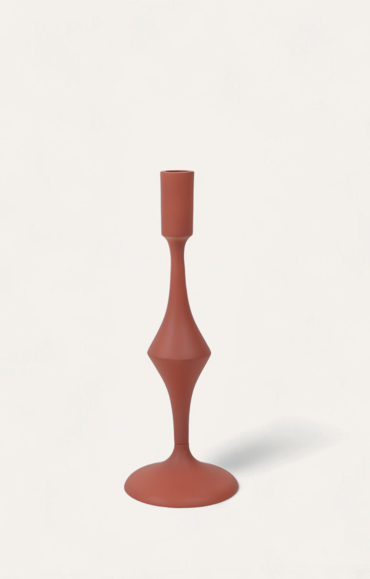Antique Northwood Coral Red Candlestand_4