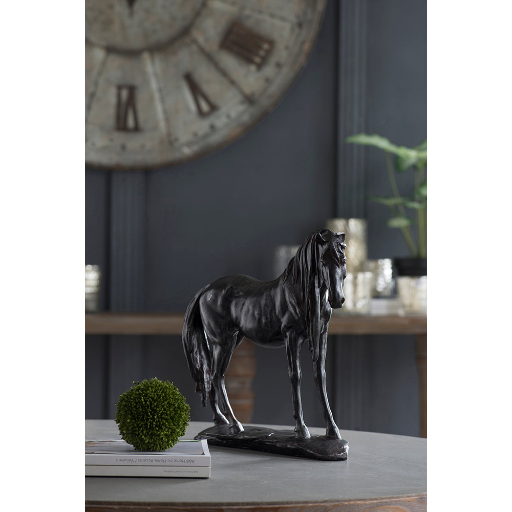 Antique finish horse figurine