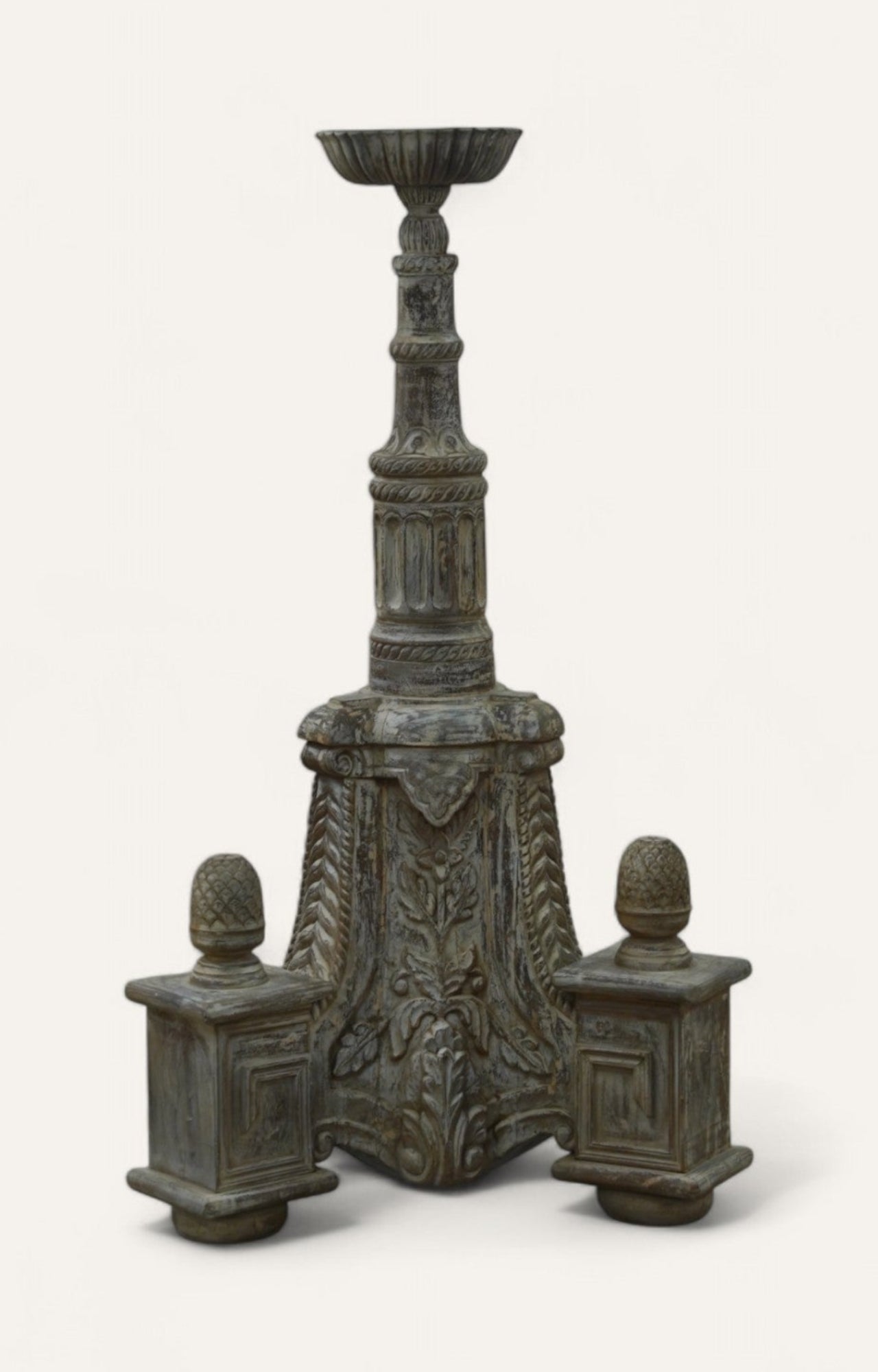 Antiqued Candle Stand