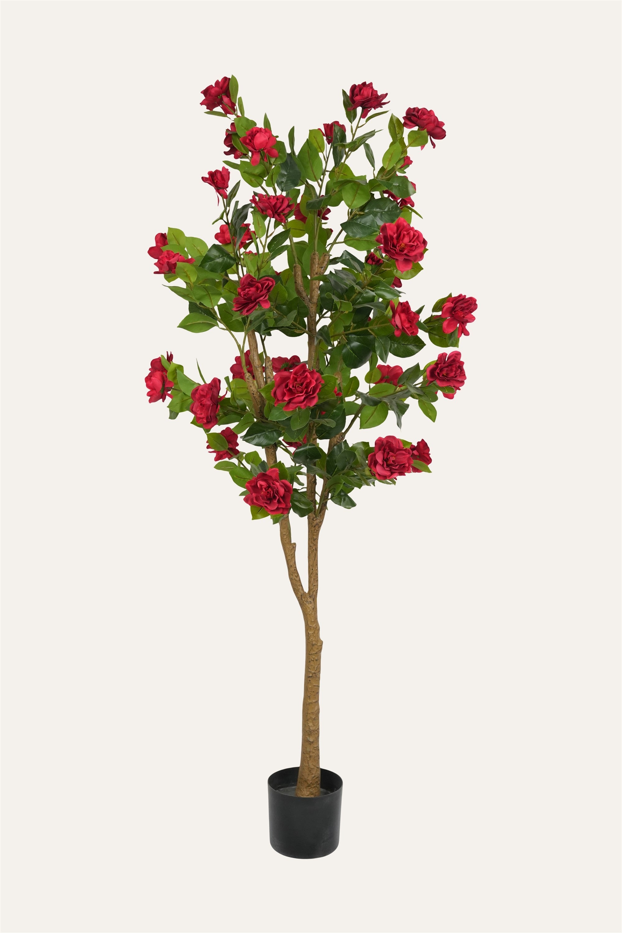 Artificial Crimson Rose Plant