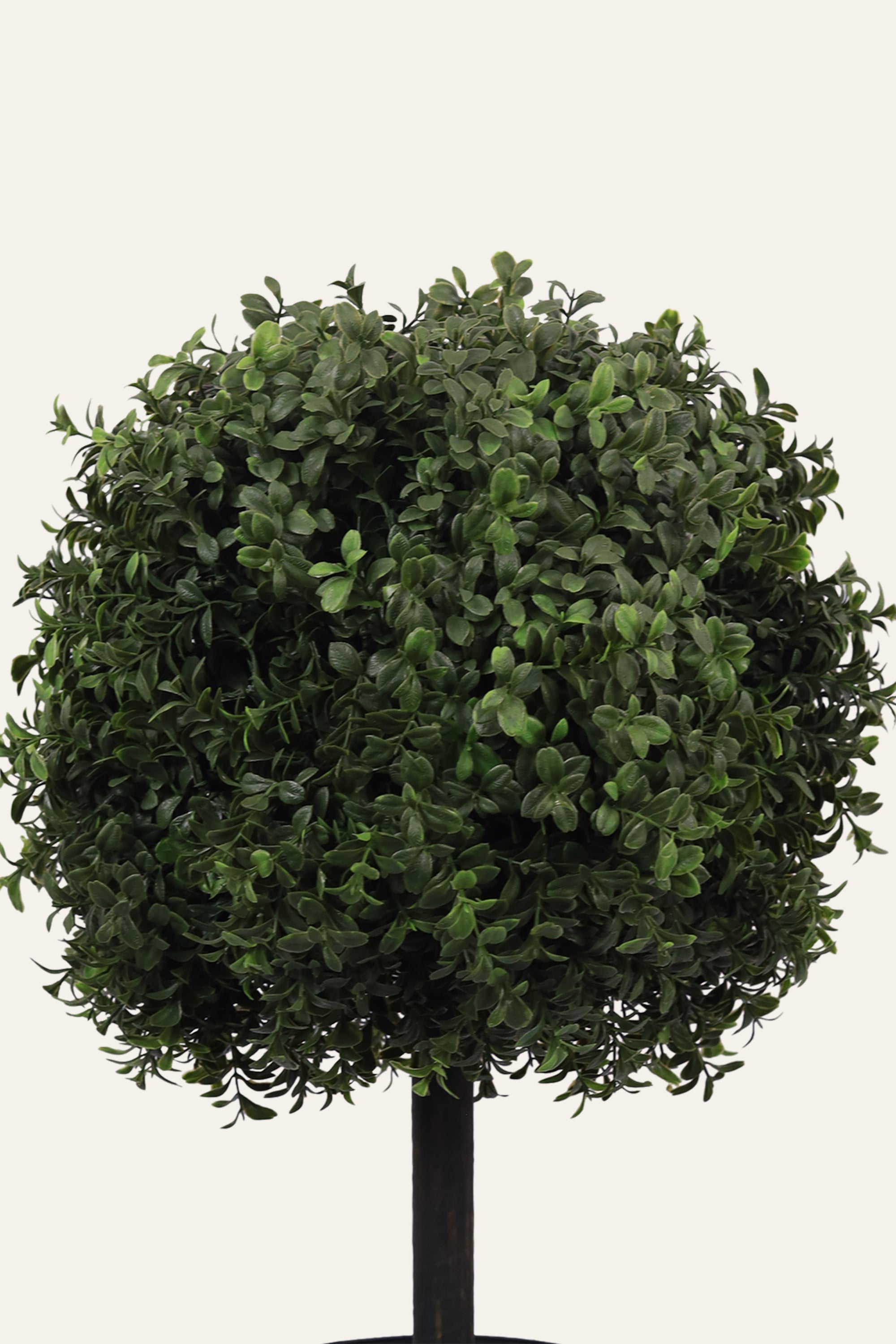 Artificial sphere topiary with realistic foliage