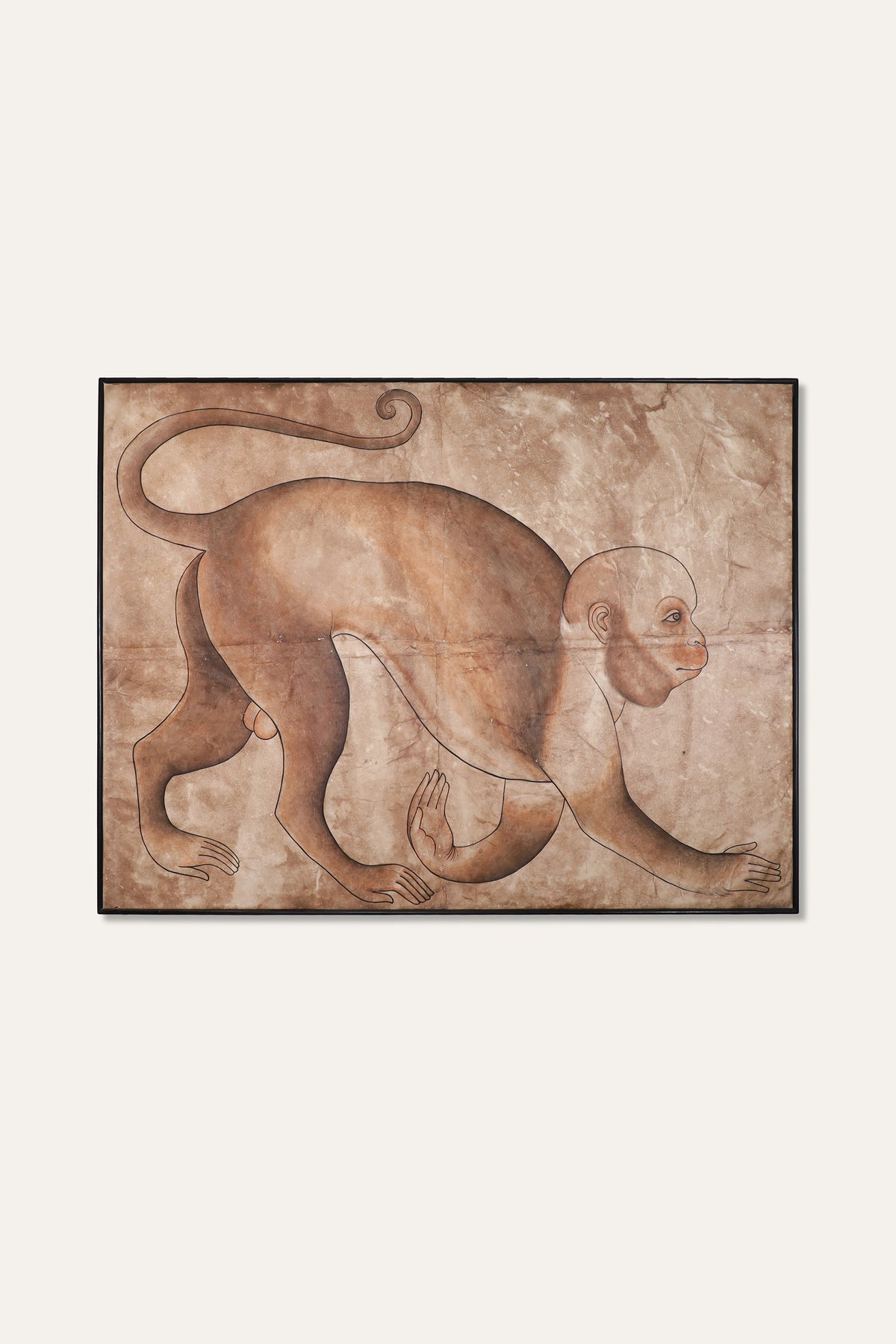 Bearded Monkey Watercolor Painting
