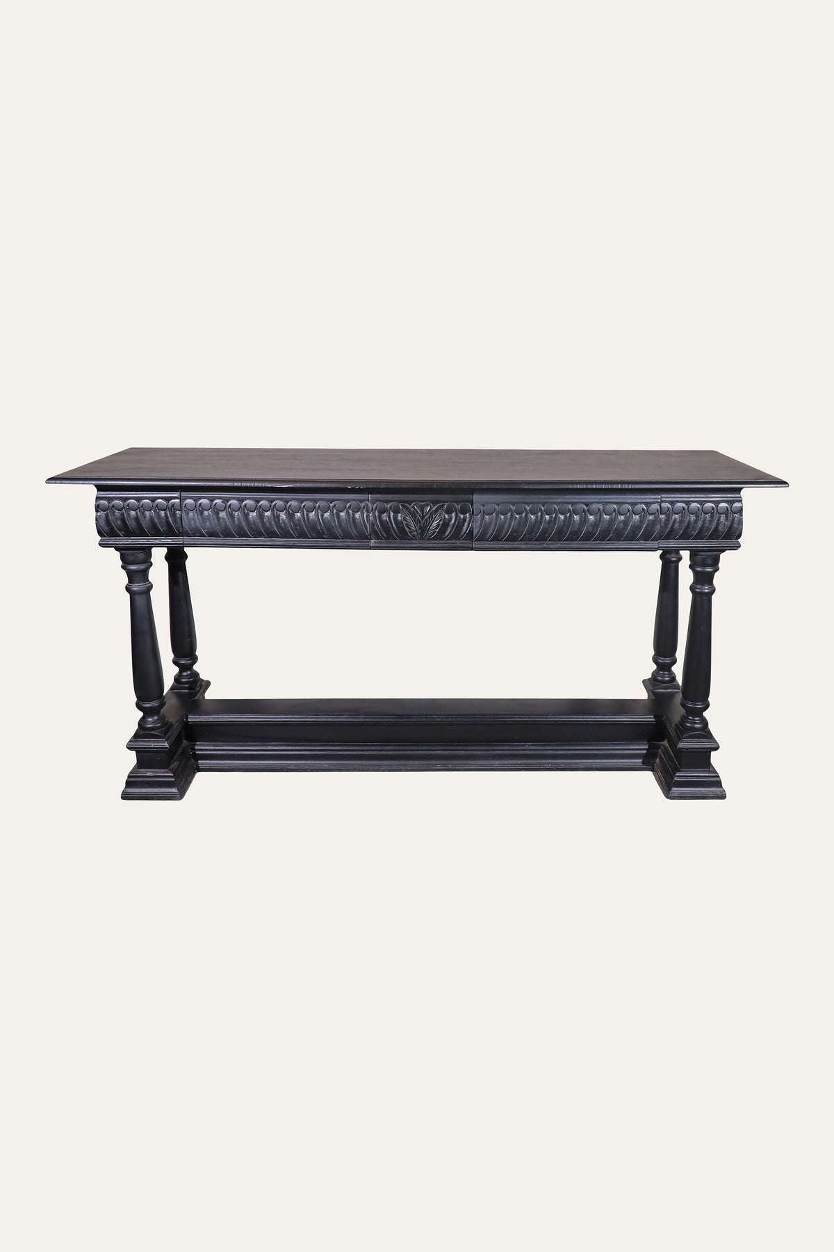 Black Carved Console Table
