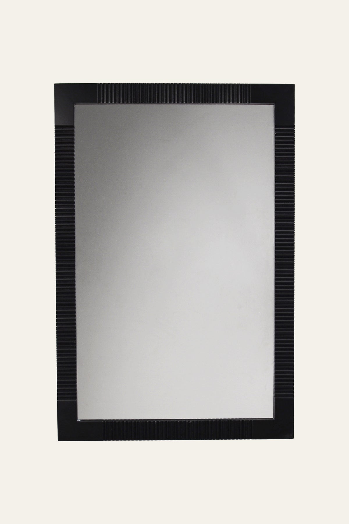 Black Fluted Wall Mirror