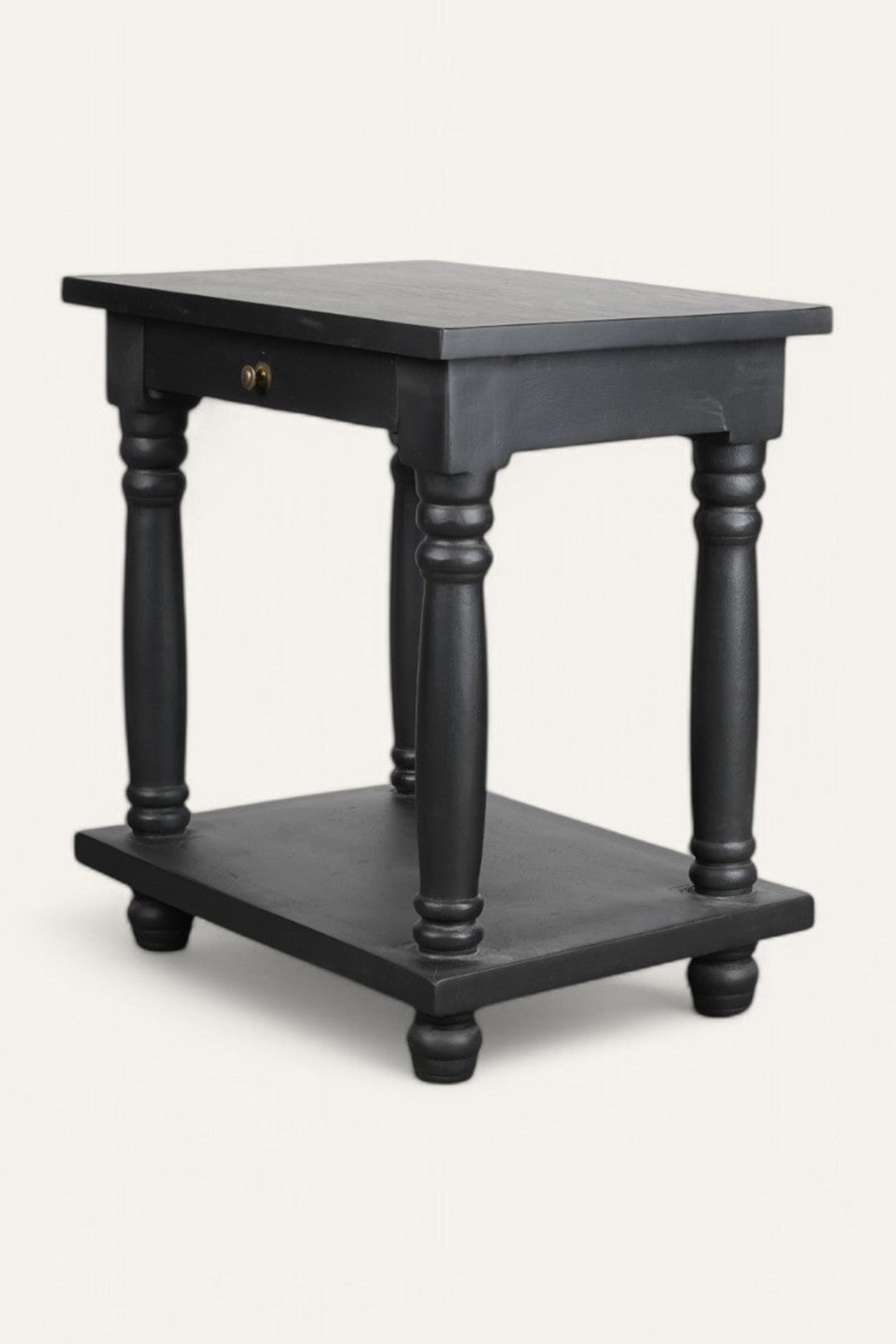 Black Wooden Side Table