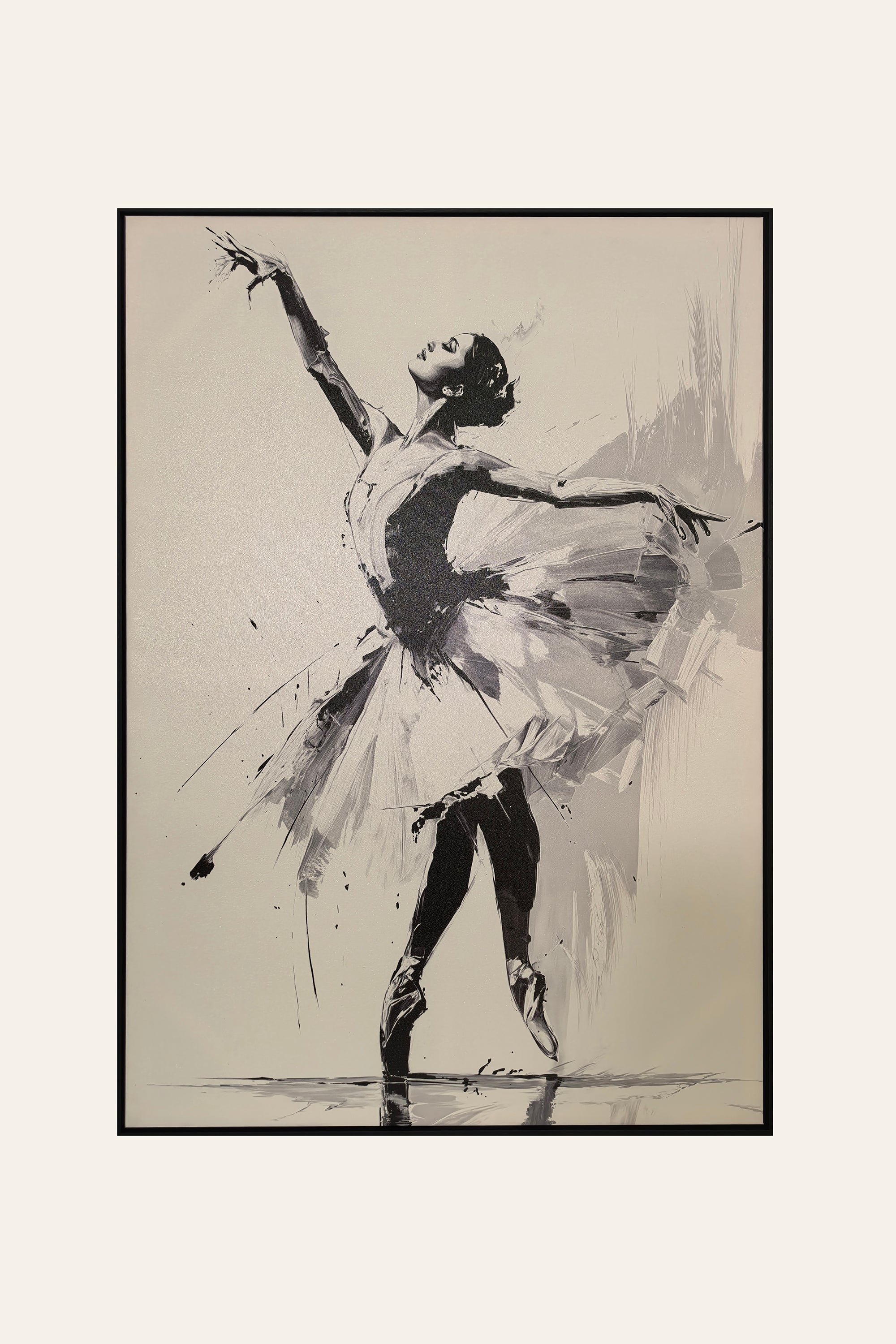 Black and white ballerina portrait
