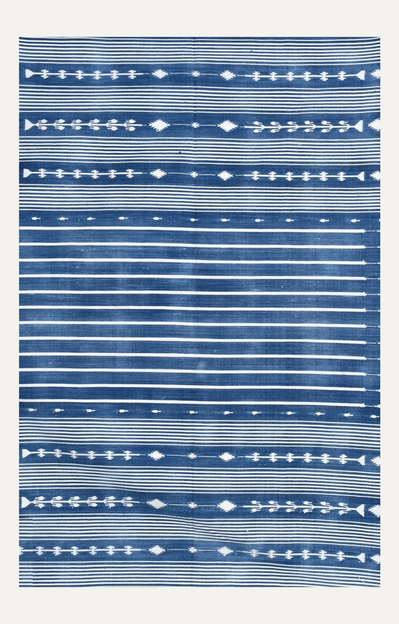 Blue Cascade Cotton Rug