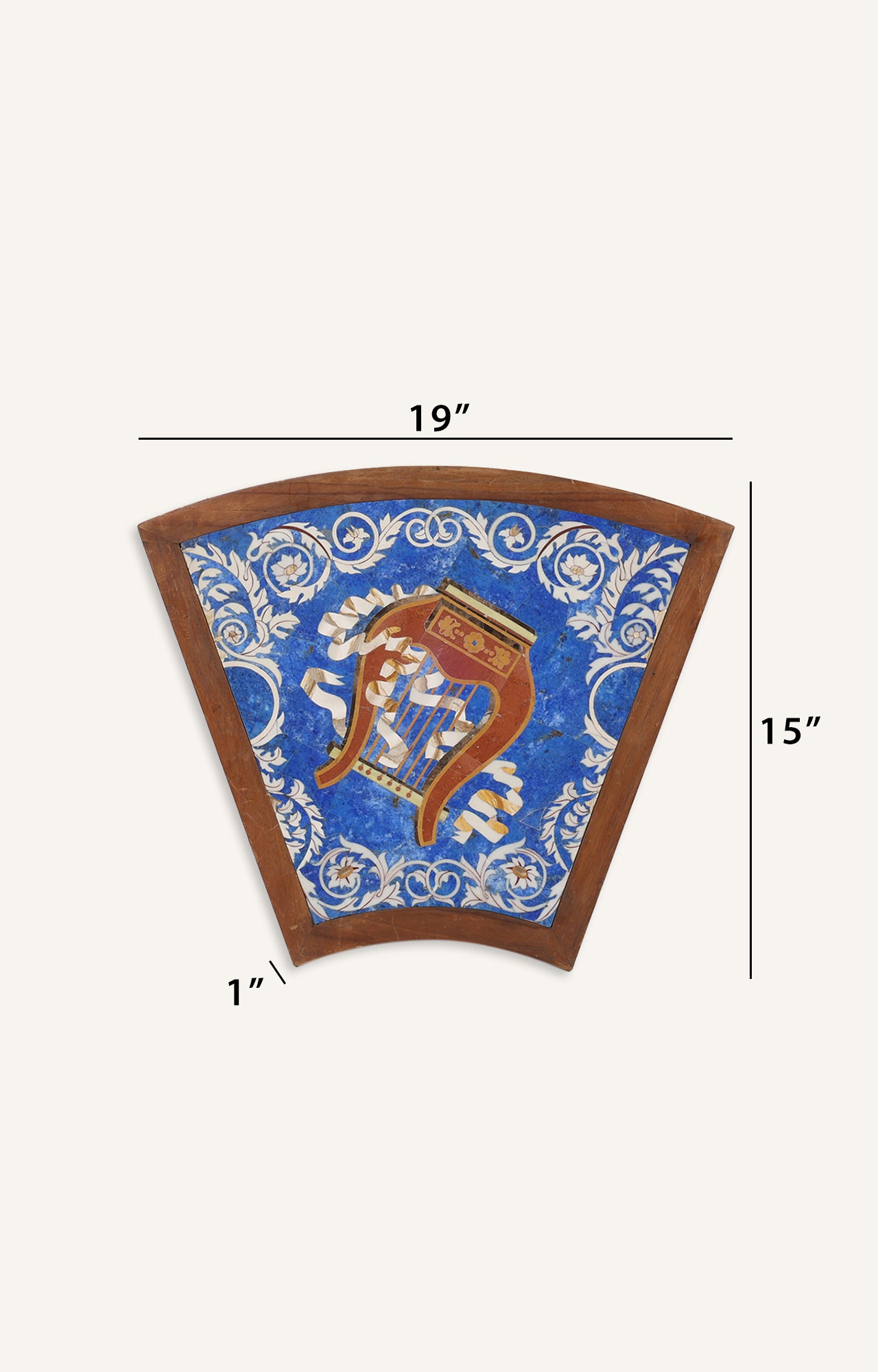 Blue Pietro dura art wall décor_size