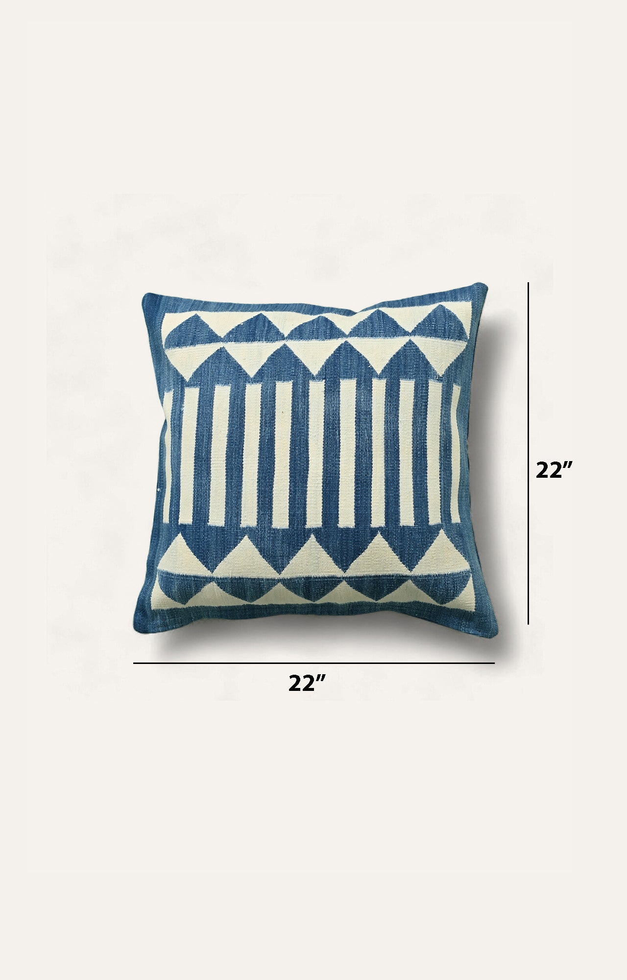 Blue and white coastal cushion covers_size