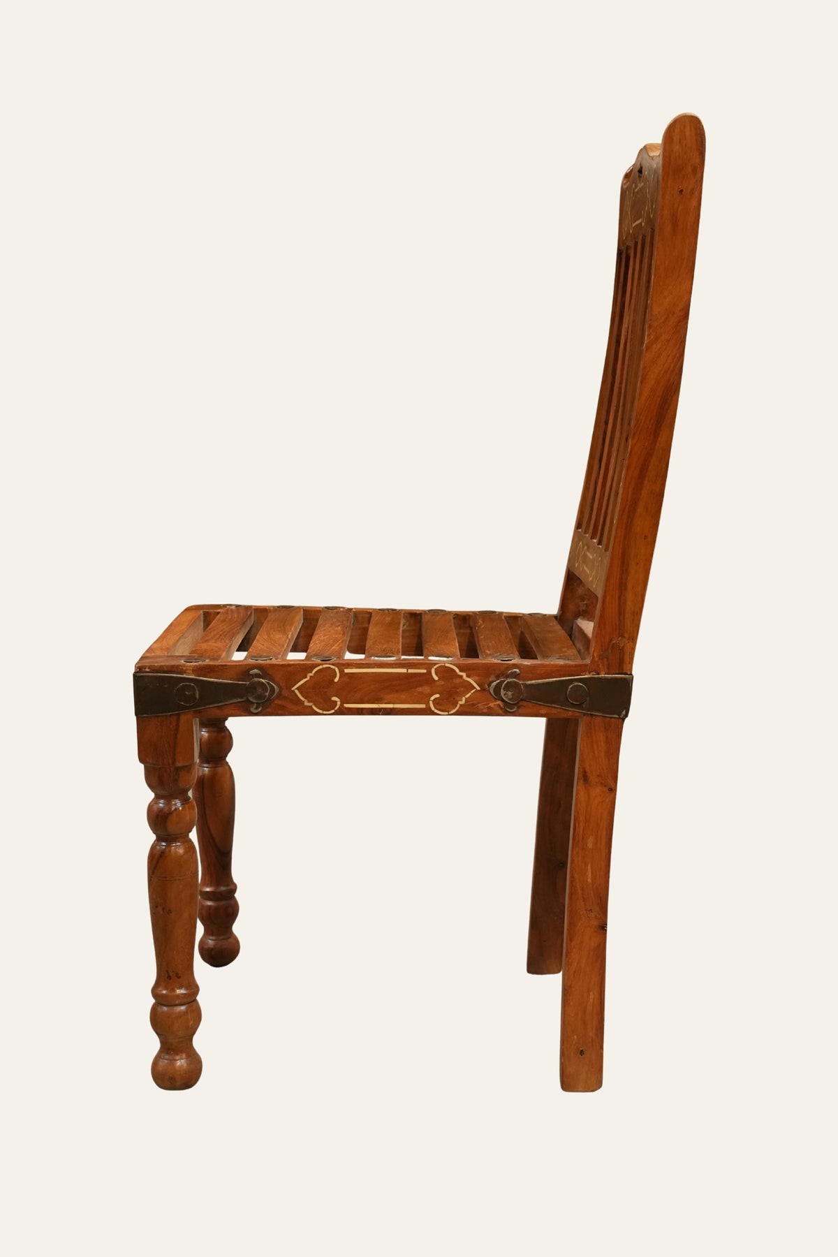Bone Inlay Wooden Study Chair