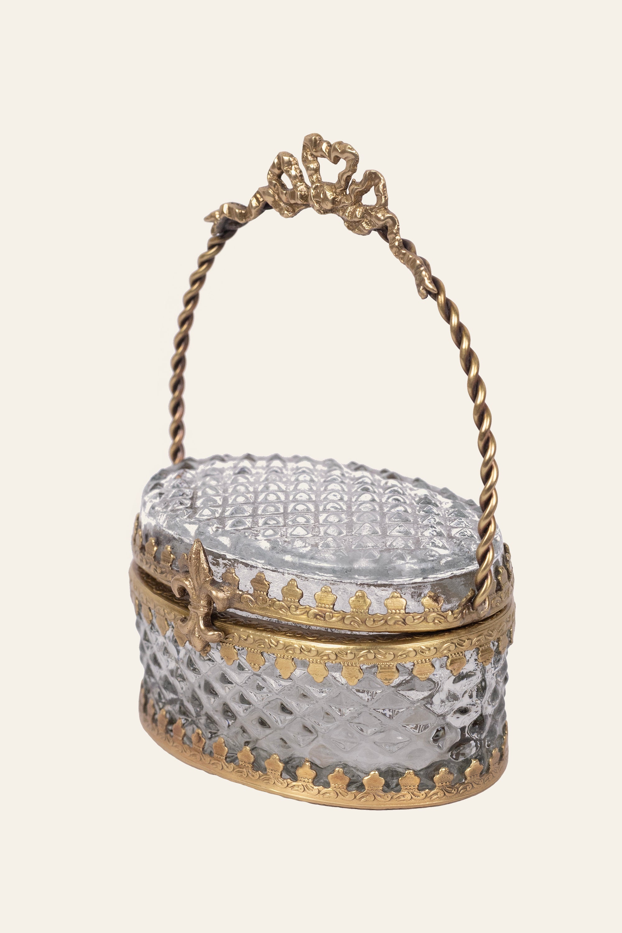 Brass glass decorative organiser