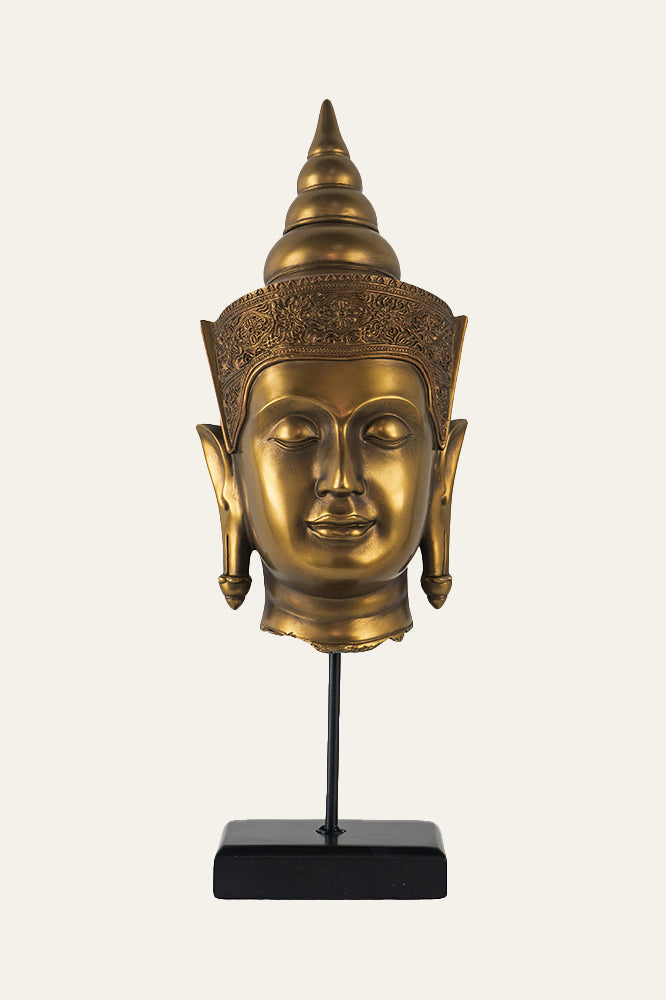 Buddha Face Statue with Stand