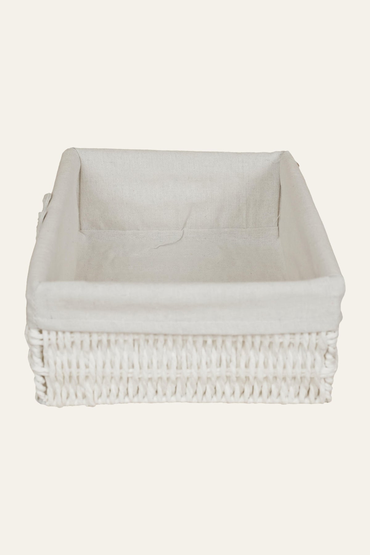 Buy White Woven Storage Basket