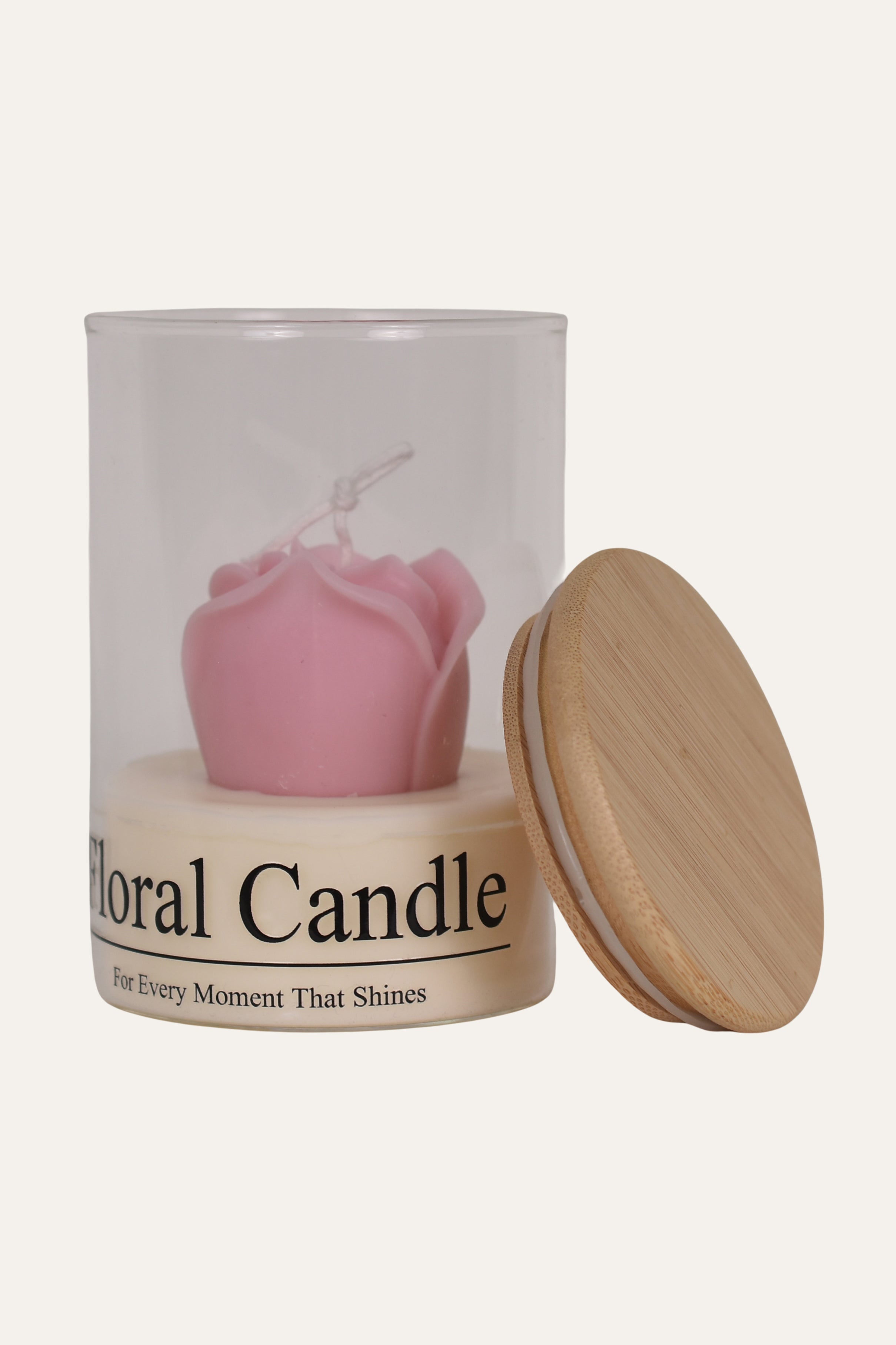 Floral candle in a glass jar