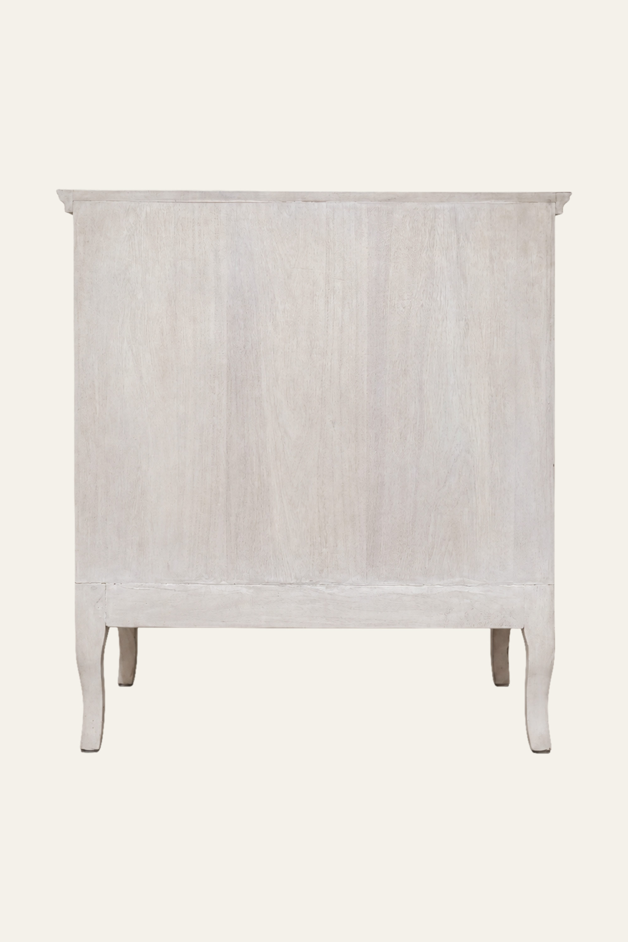 White 3-Drawer Wooden Chest of Drawer with Metal Pulls