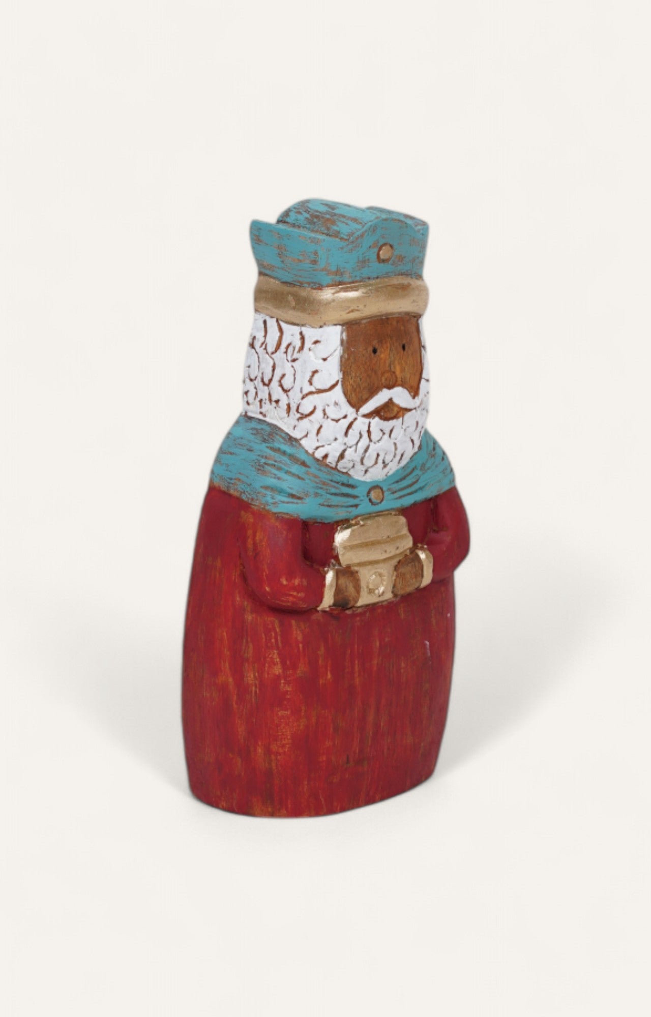decorative wooden santa-claus