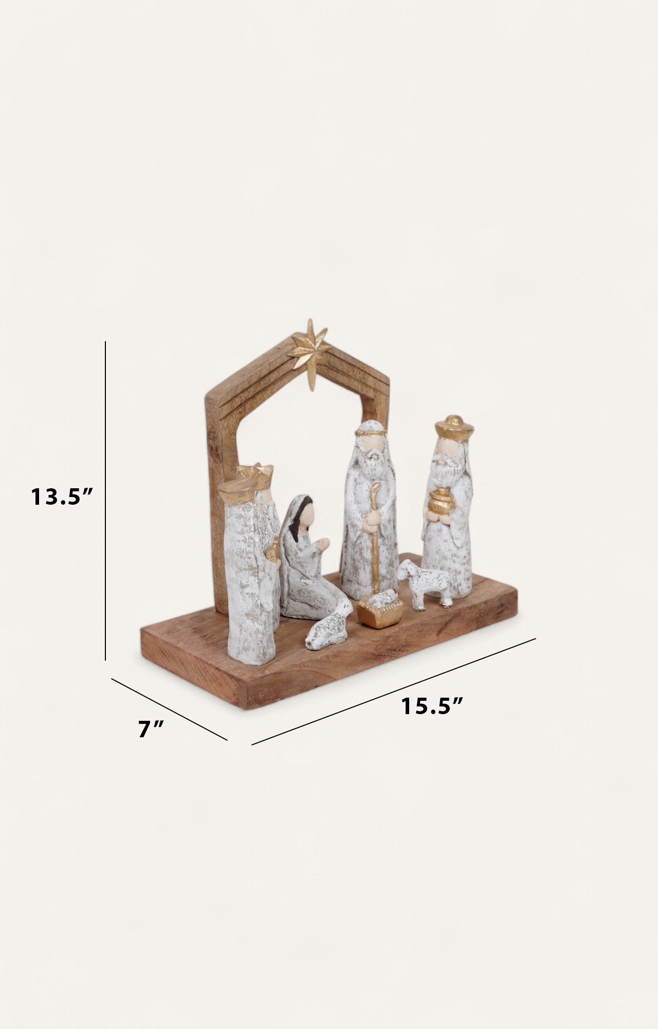 wooden Crèche de Noël