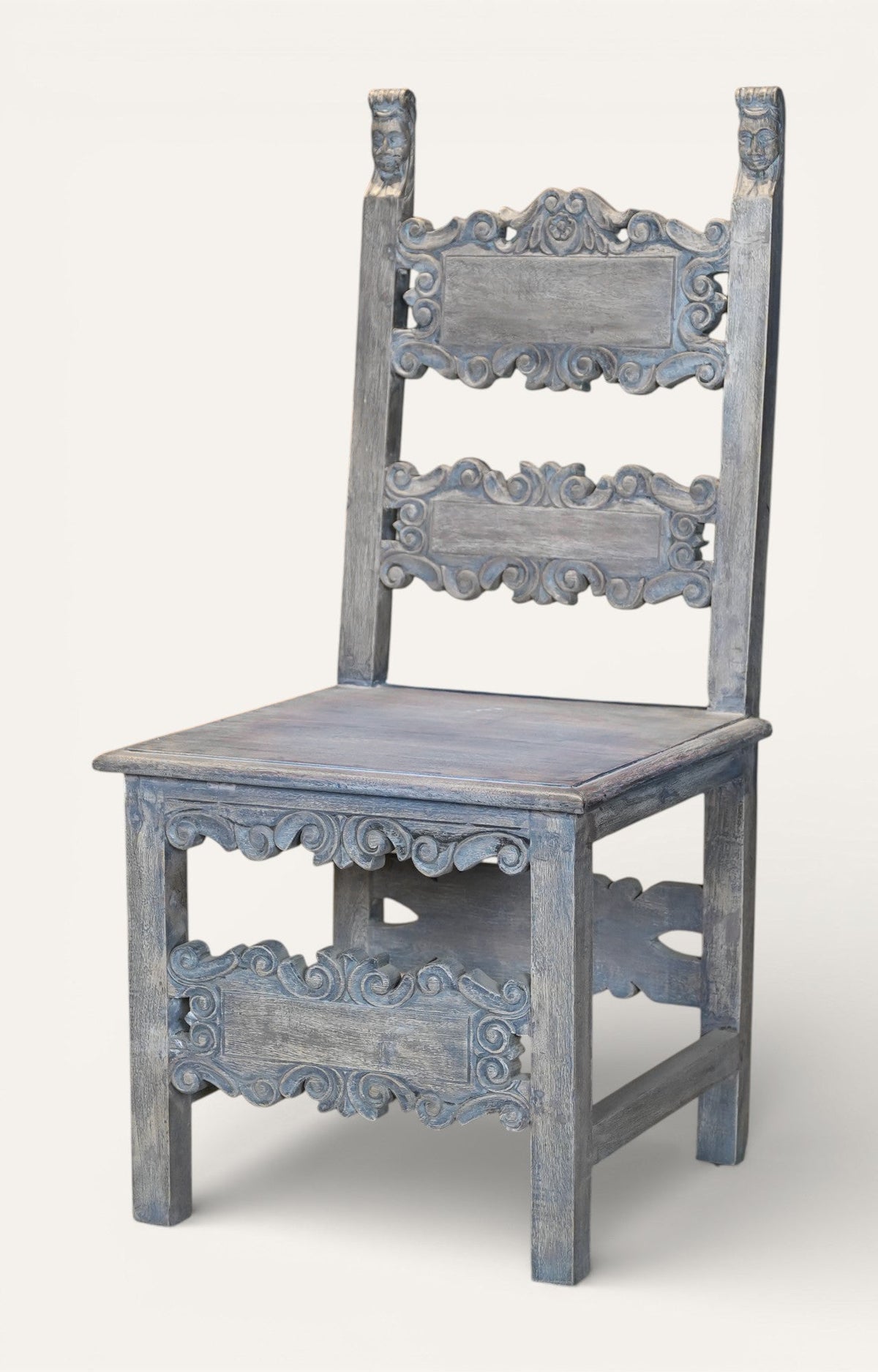 Carved Wooden Study Chair