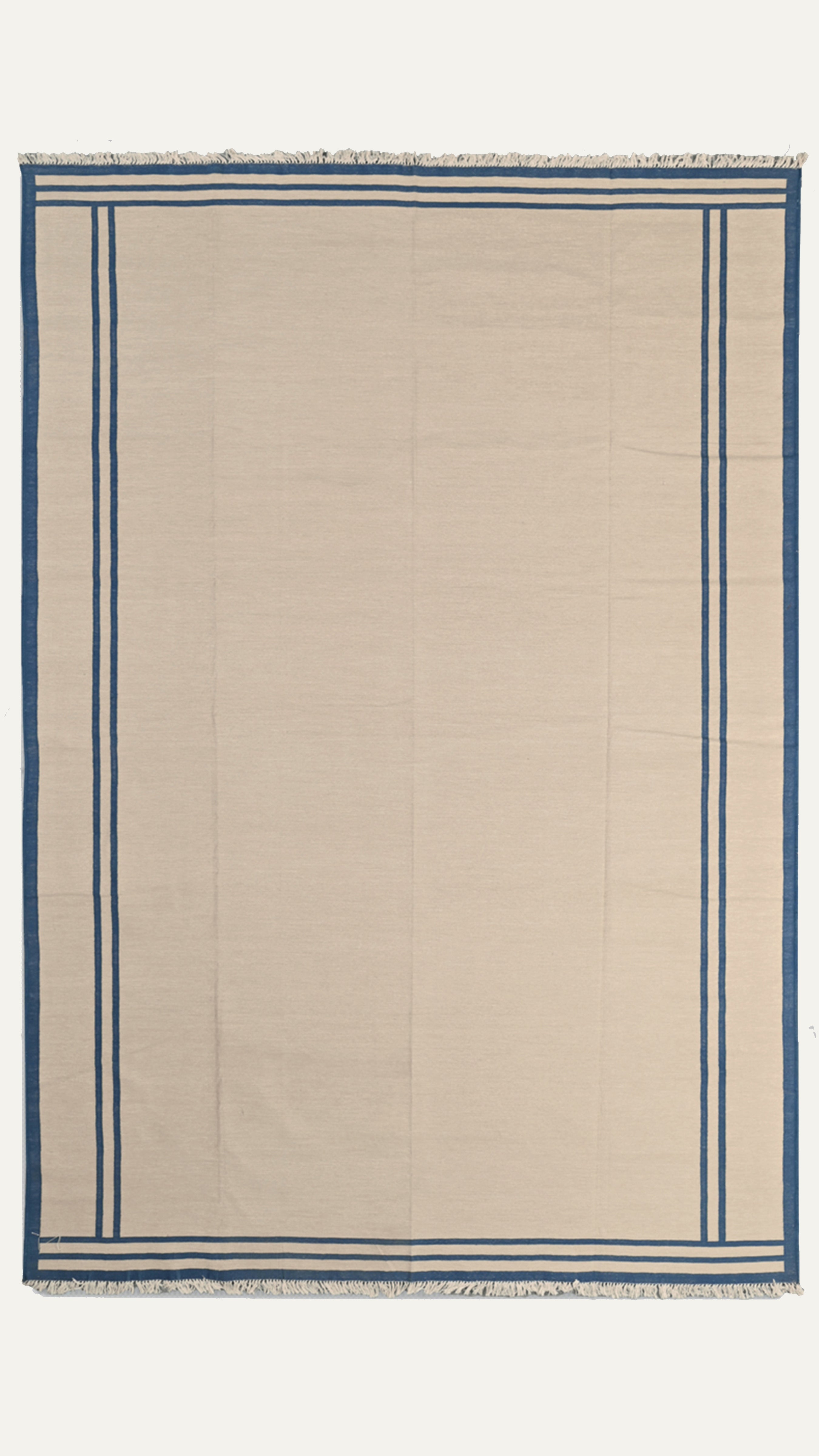 Classic Beige Cotton Rug
