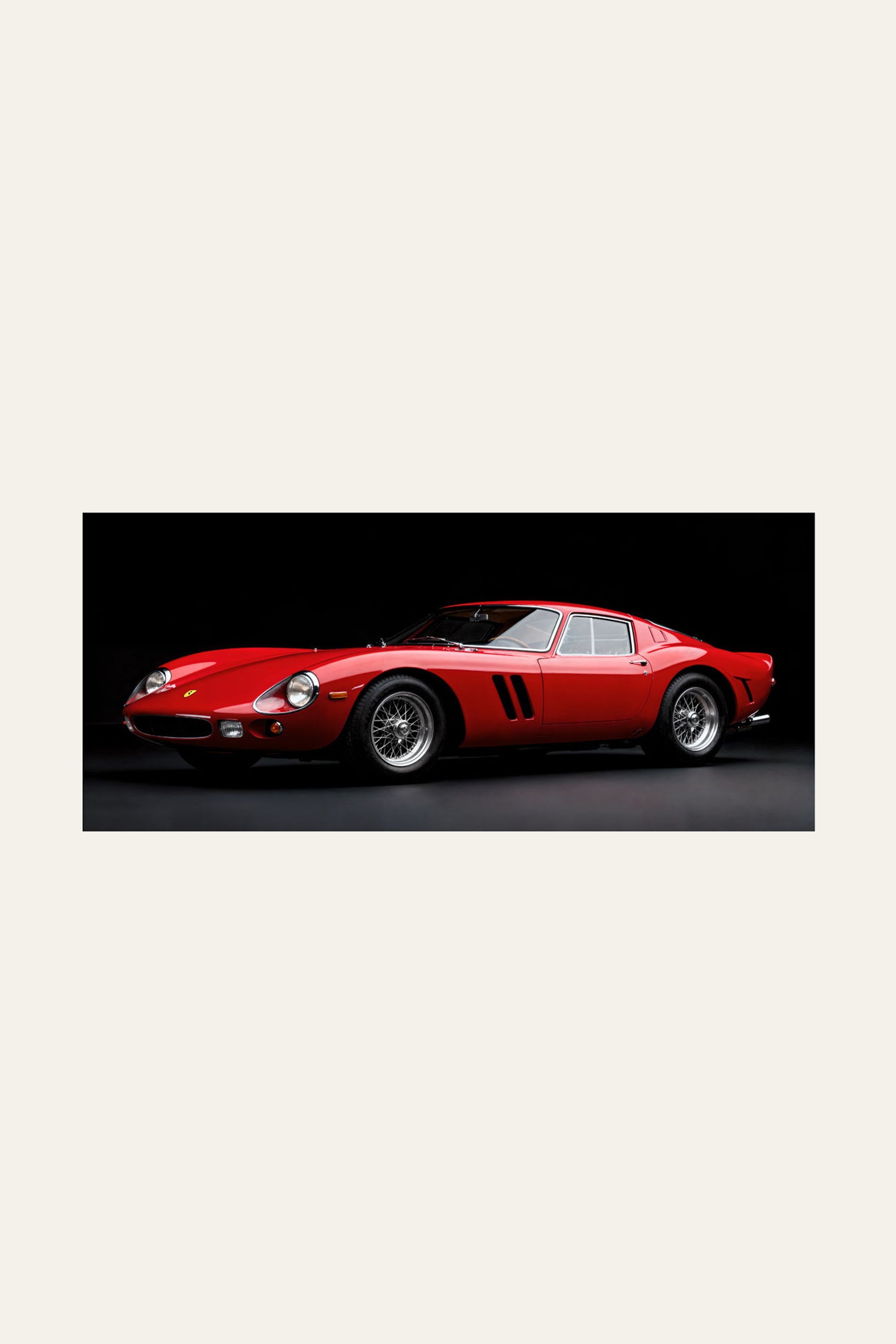 Classic Crimson Racing Legend tempered glass wall painting