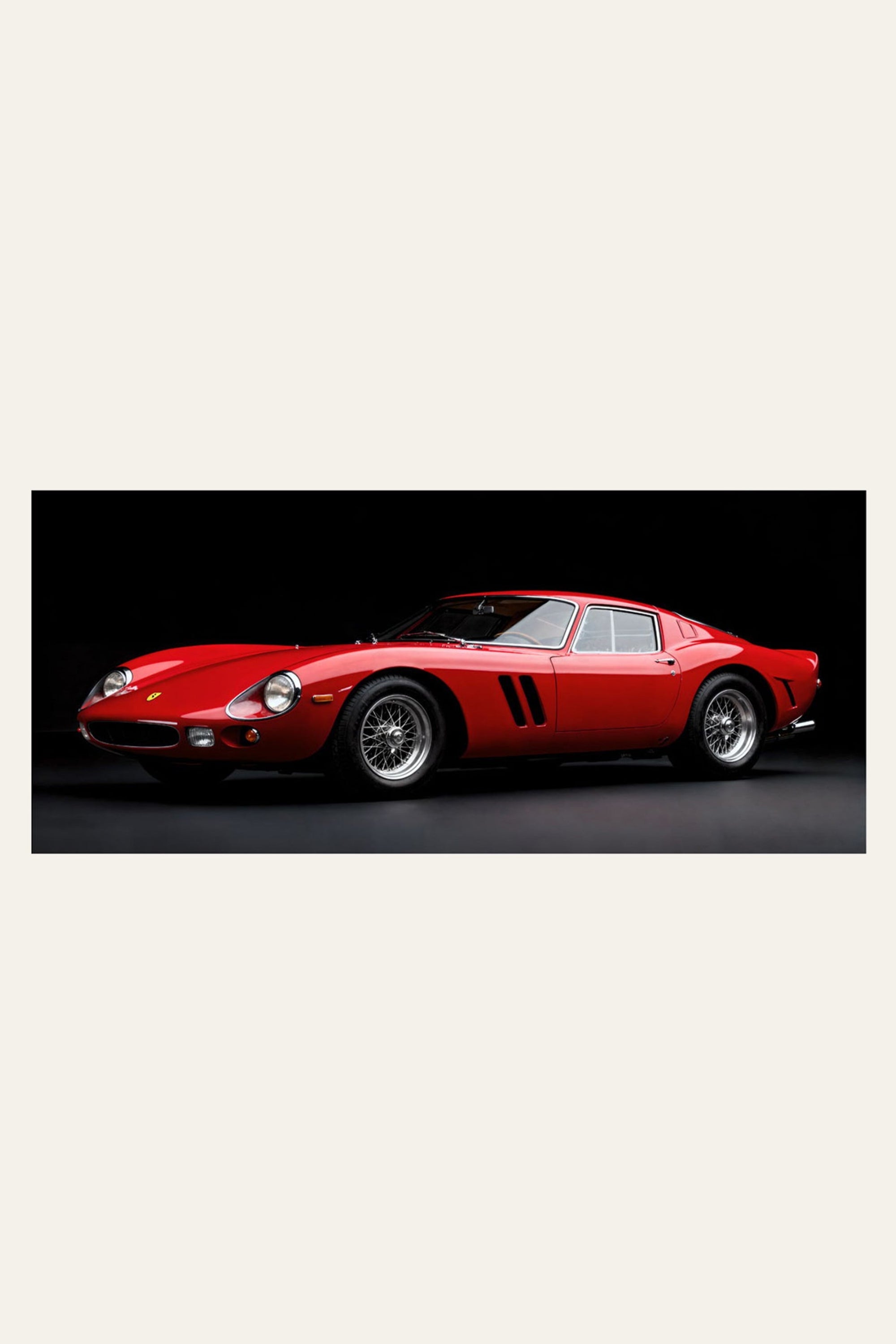 Classic Crimson Racing Legend tempered glass wall painting