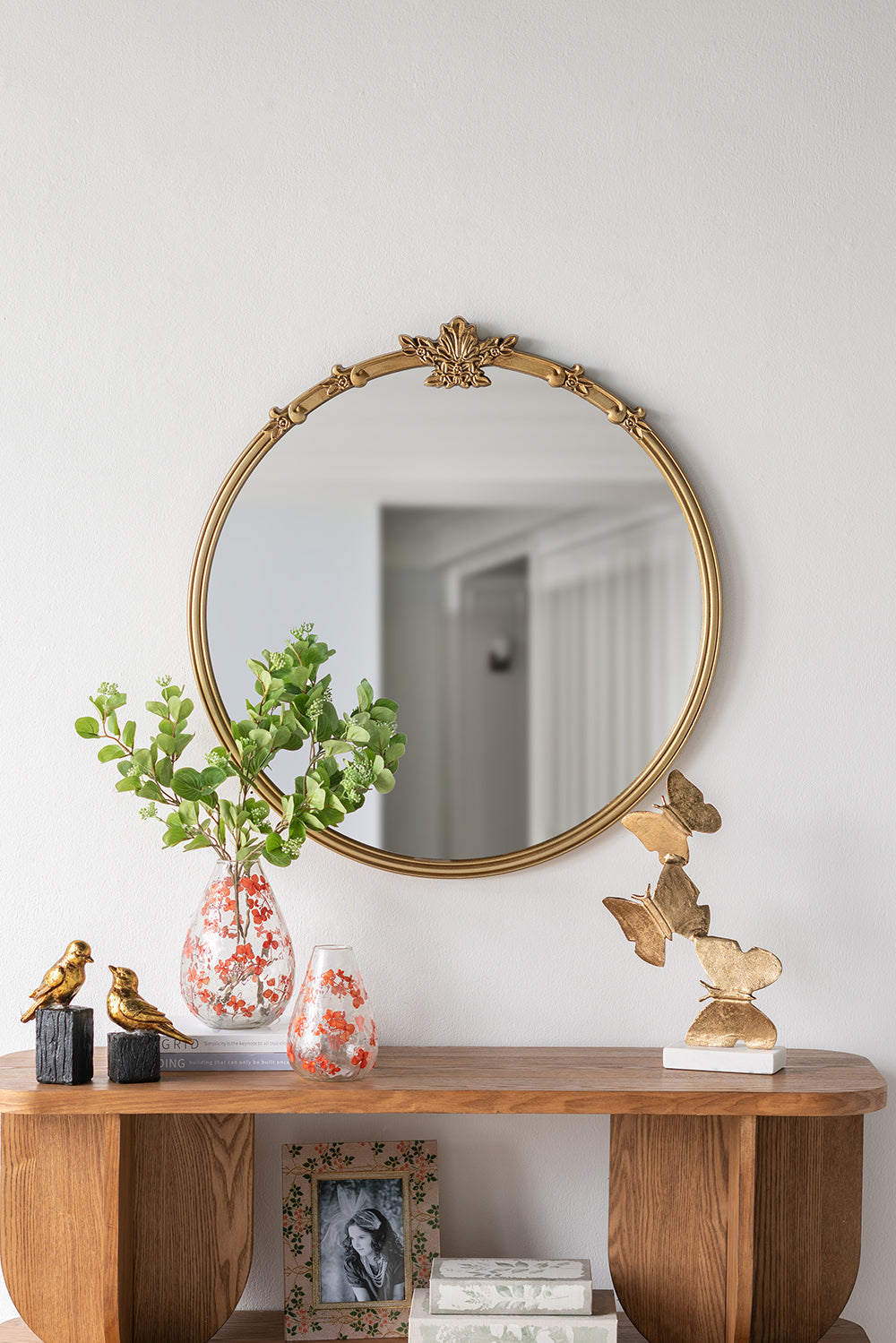 Classical Round Ornate Wall Mirror