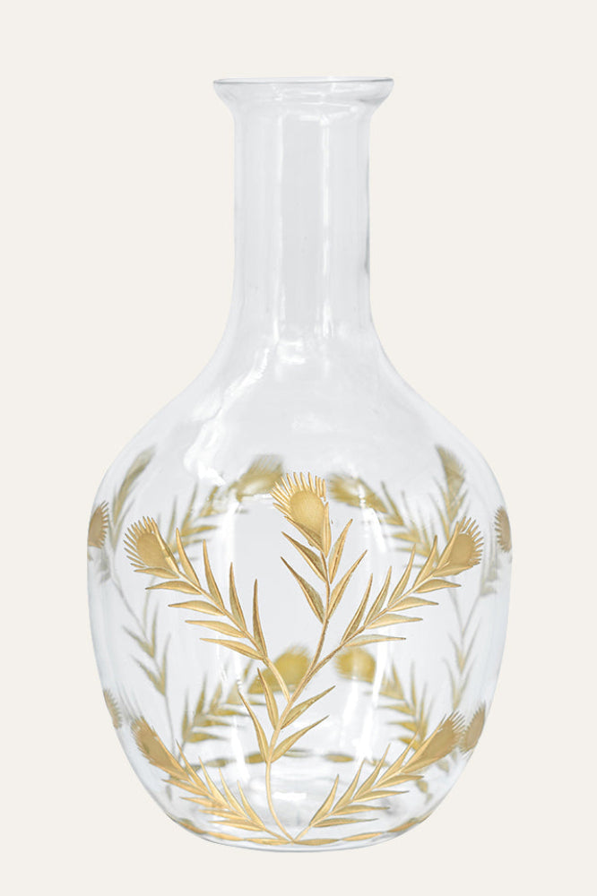 Clear Glass Decorative Vase