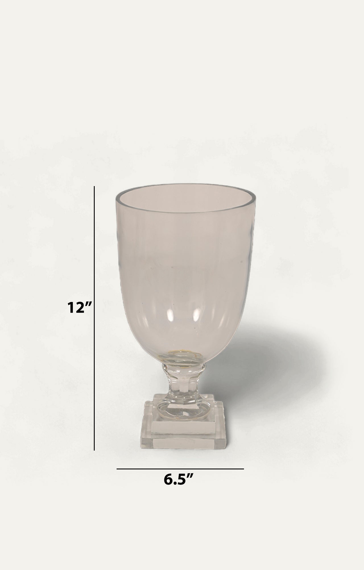 Clear Minimal Glass Candle Holder_size