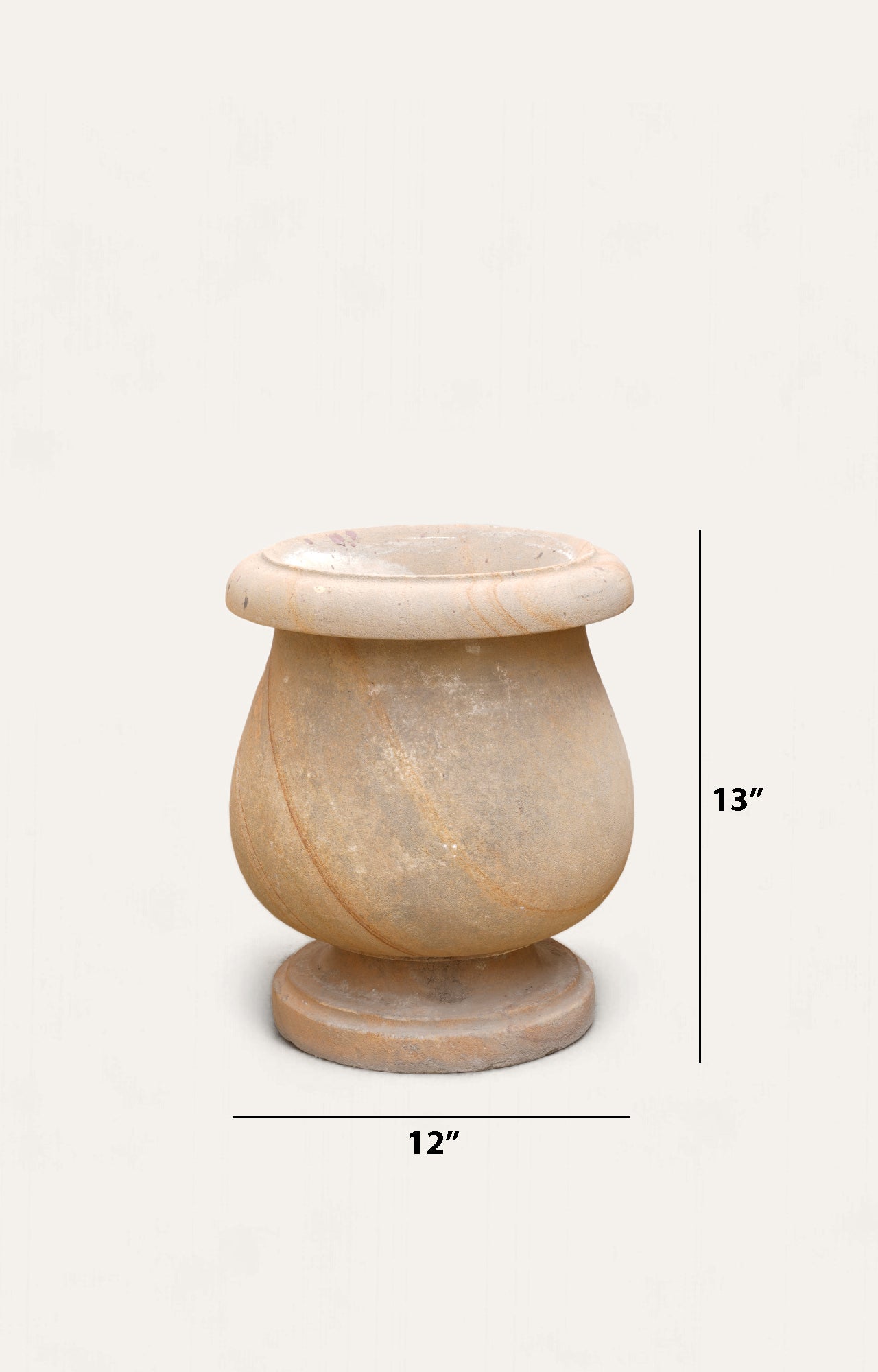 Contemporary Sand Stone Planter_size