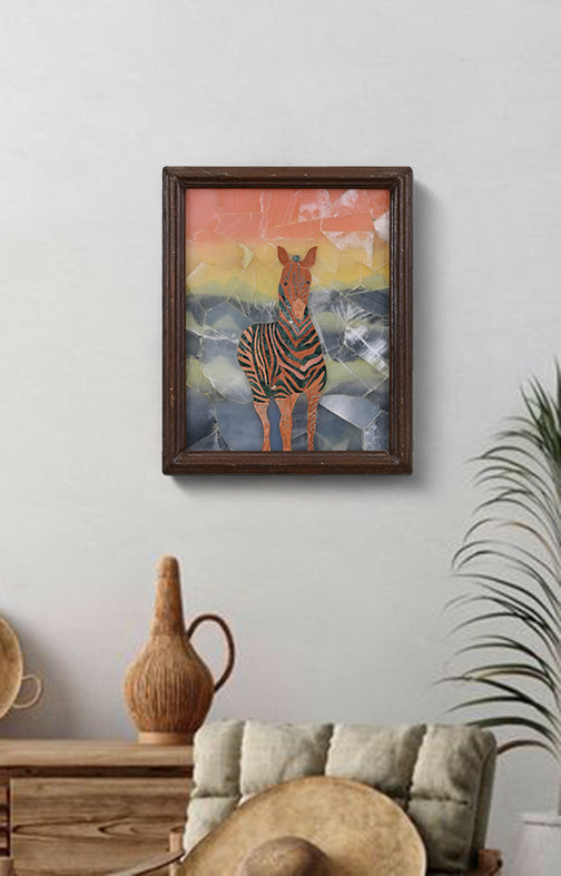 Golden Horizon Zebra Panel