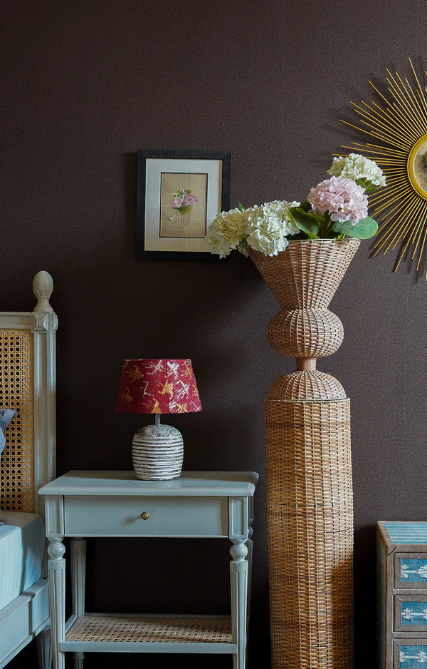 Sculptural Natural Cane Planter - Short