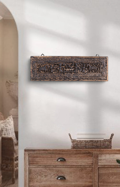 Carved South Asian Panel